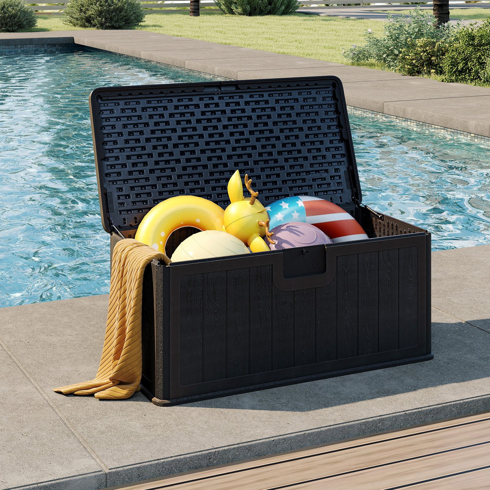 COSTWAY Auflagenbox, 378L Terrassenbox wasserfest mit günstig online kaufen