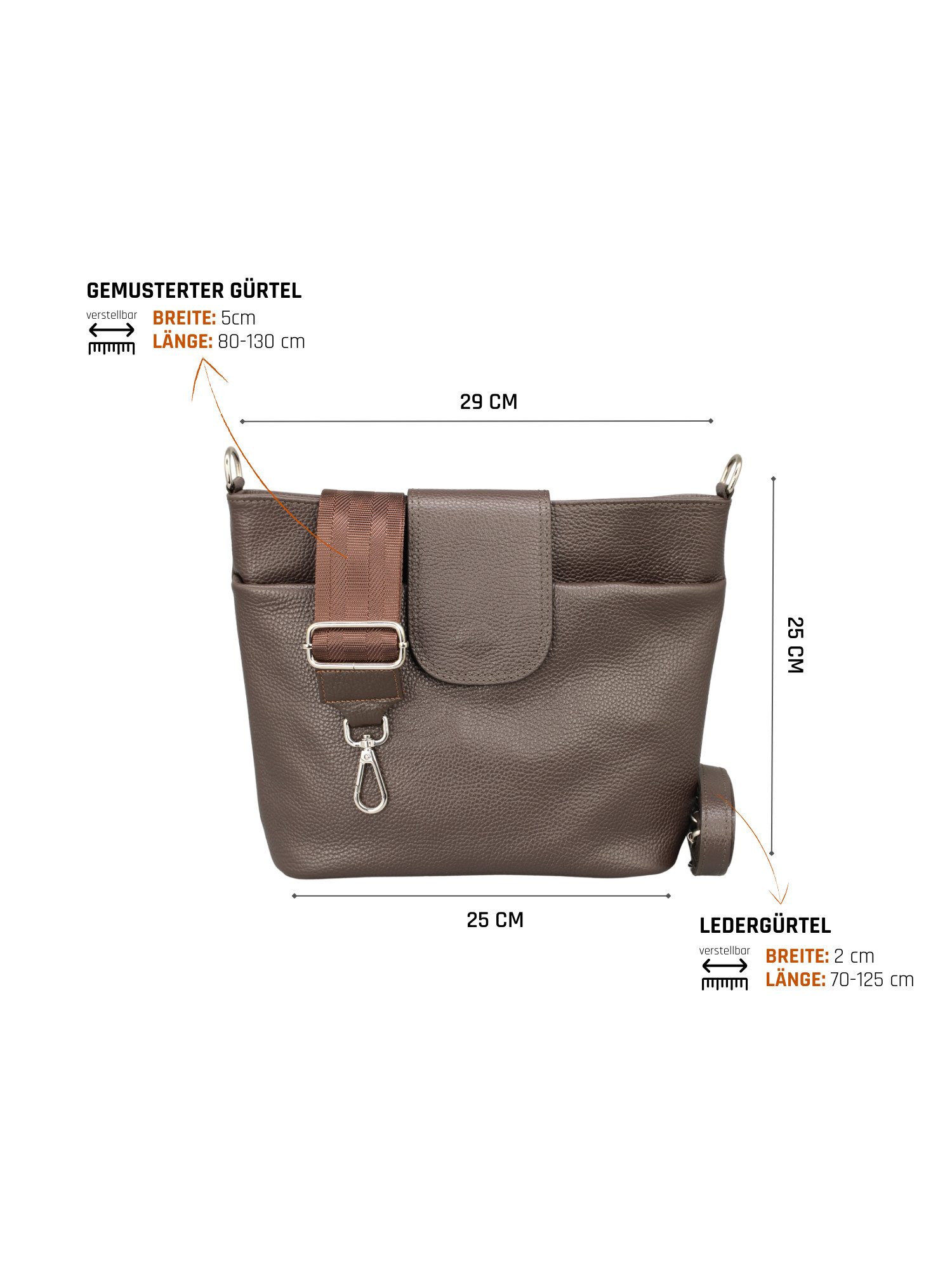 Adel Bags Schultertasche SARA Umhängetasche für Damen, Schultertasche aus E günstig online kaufen