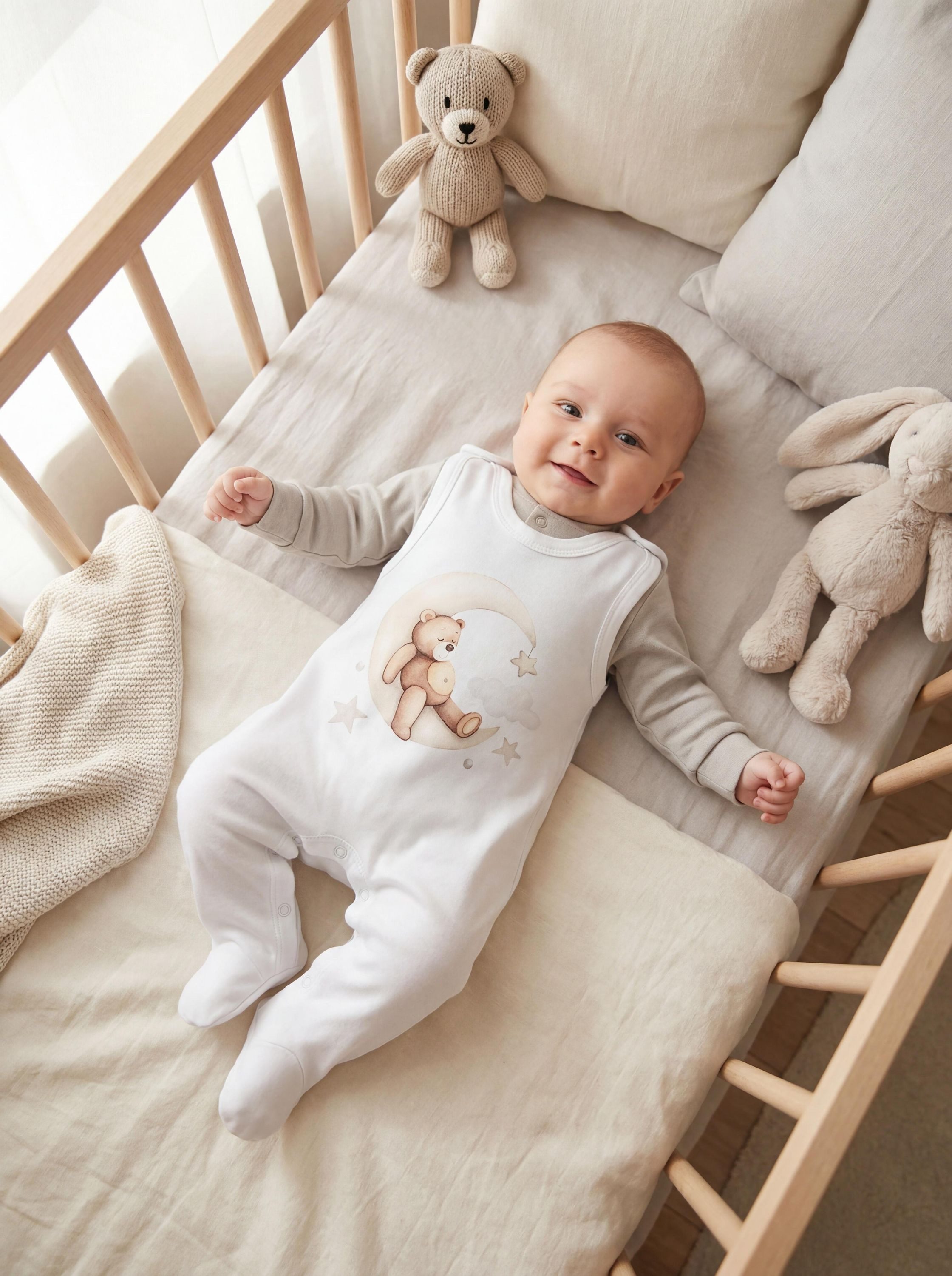 TupTam Strampler TupTam Baby Mädchen Jungen Strampler mit Langarmshirt Aufdruck Spruch