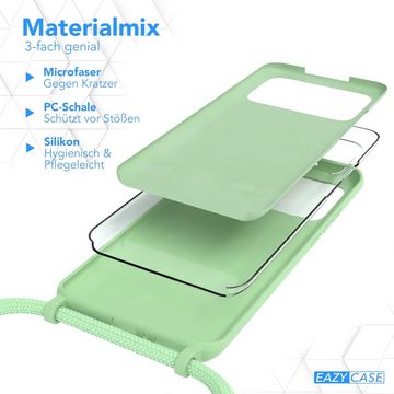EAZY CASE Handykette Silikon Kette für Xiaomi Mi 11 Ultra 6,81 Zoll, Handy Band Schutzhülle Back Cover Full Color Nacht Grün / Dunkelgrün