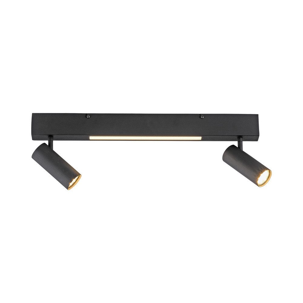 JUST LIGHT LED Deckenleuchte LED Deckenlampe DANTE, Serienschalter (Alles/Spots/LEDDownlight), 2xGU10/10W, warmweiß, Strahlerleiste dreh- schwenkbar, zusätz. Downlight