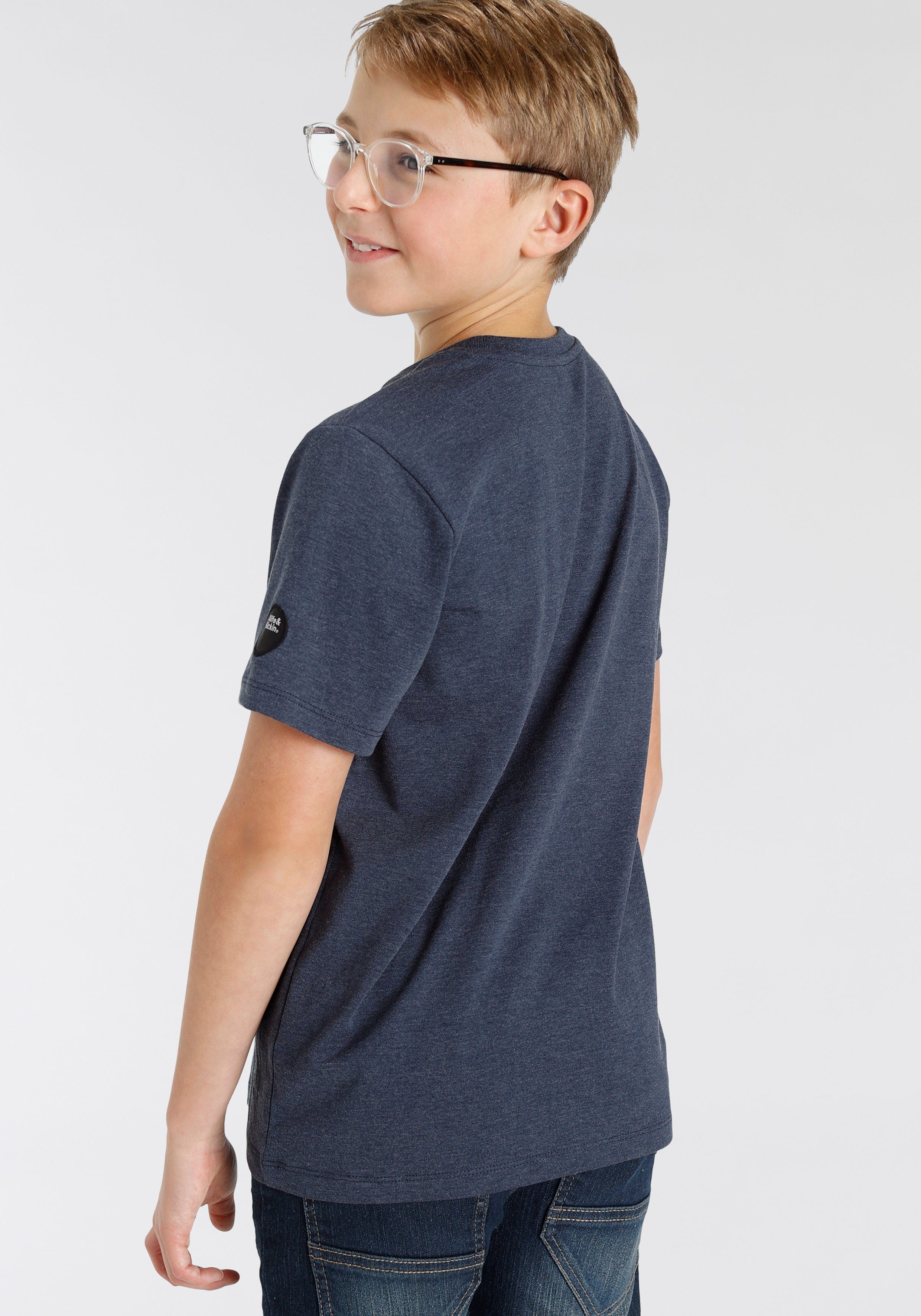 Alife & Kickin T-Shirt in Alife&Kickin MARKE! NEUE melierter Kids für Logo-Print Qualität