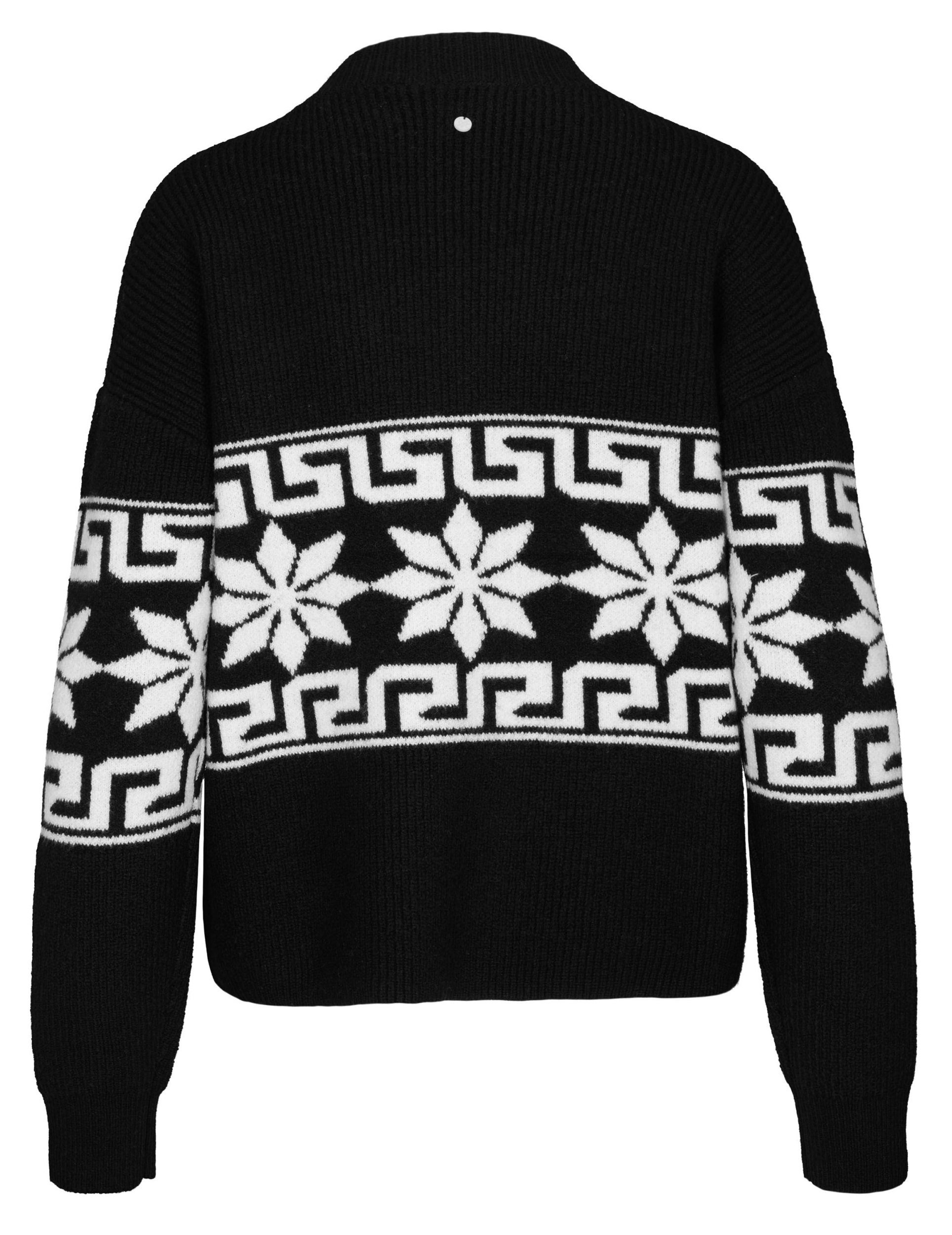THE FASHION PEOPLE DEEP BLACK CHECK Knitted FAR Sweater Kurzarmpullover ISLE