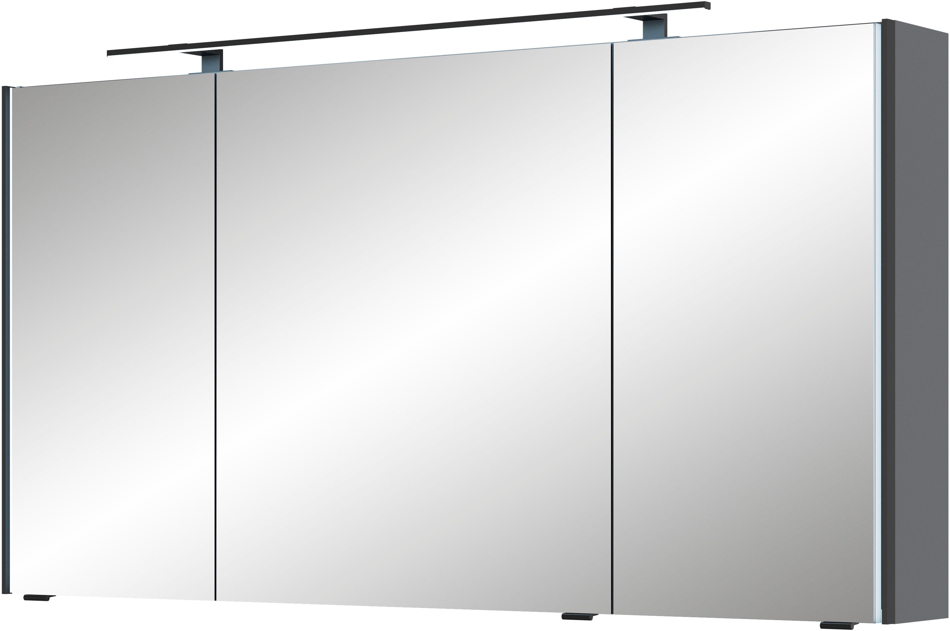 Saphir Spiegelschrank Serie 7045 Badezimmer-Spiegelschrank inkl. LED-Beleuchtung, 3 Türen Badschrank 133,2 cm breit, inkl. LEDplus Schalter und Türdämpfer