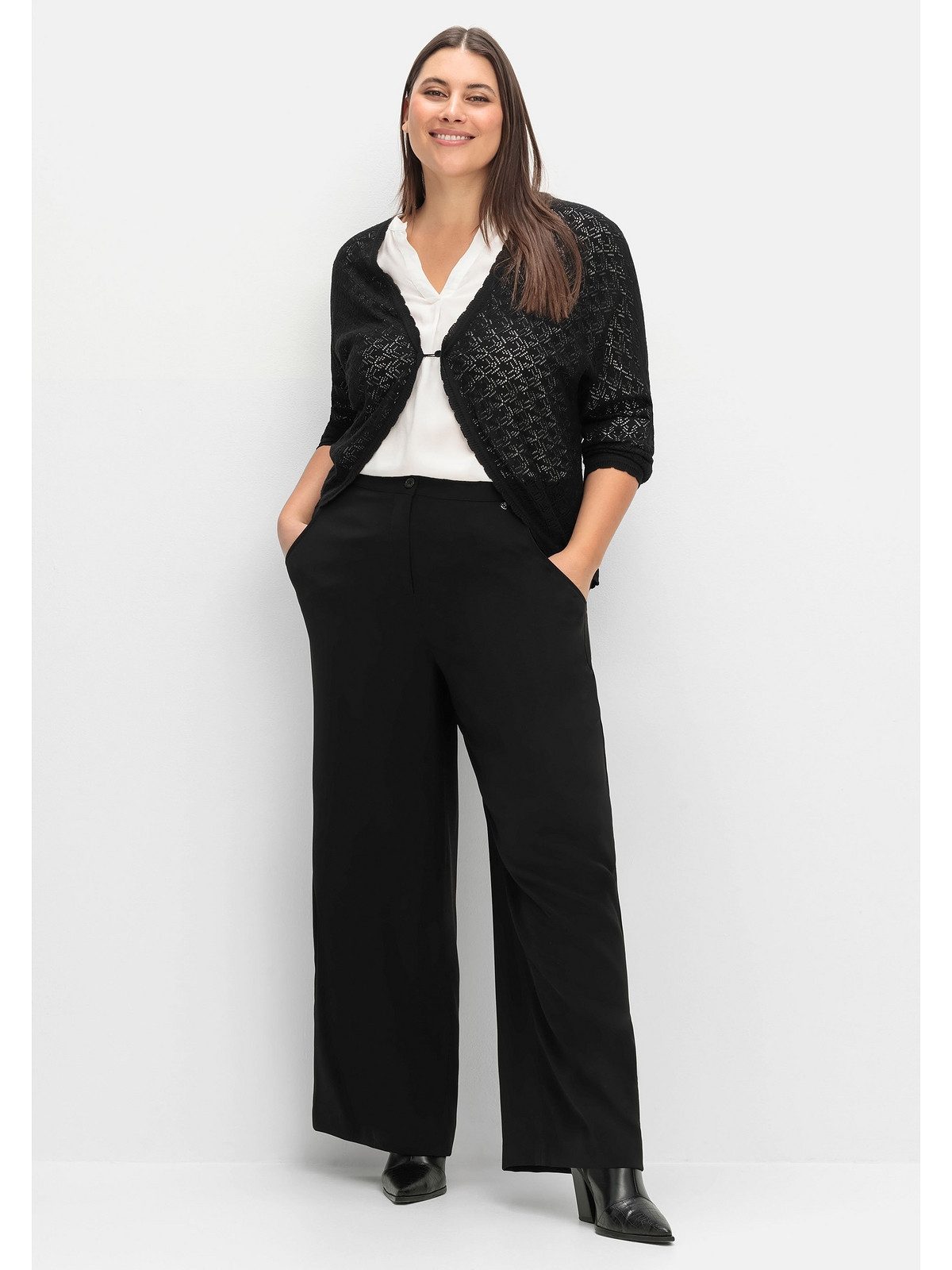 Sheego Anzughose Große Größen High-Waist, im Curvy-Schnitt ELLA