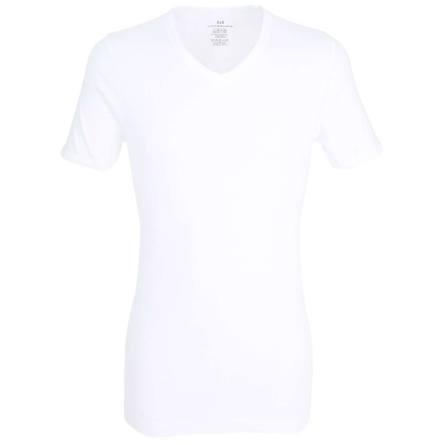 T-Shirt 4er (4-tlg) kurzarm, V-Ausschnitt, im GÖTZBURG Fine Rib Premium Pack mit