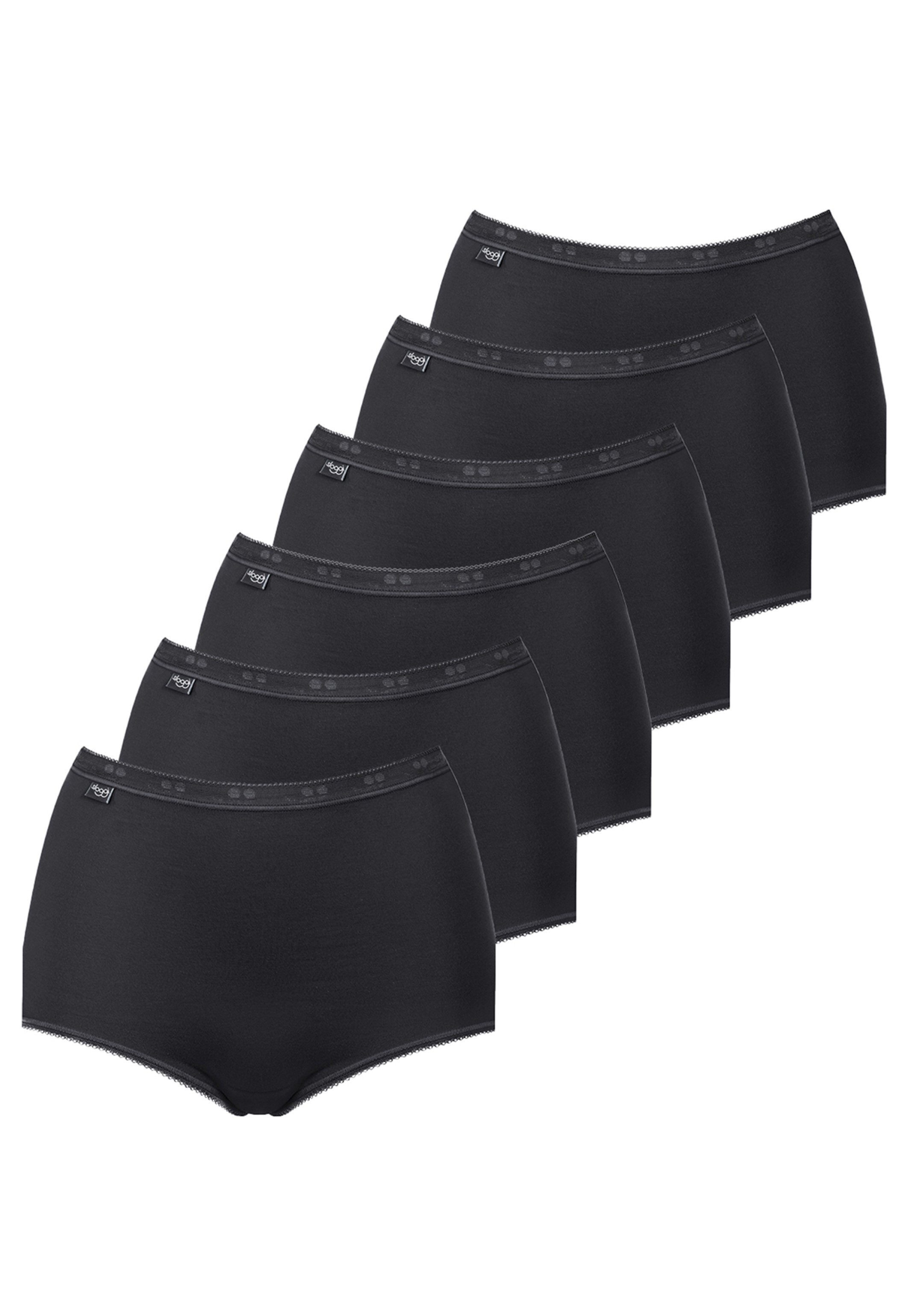 sloggi Maxislip 6er Pack Basic + (Spar-Set, 6-St) Maxi Slip - Baumwolle - Atmungsaktiv - Perfekter Sitz