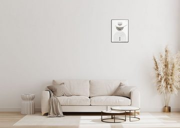 ONZENO Wanduhr THE ORNAMENTAL. 35x60x0.8 cm (handgefertigte Design-Uhr)