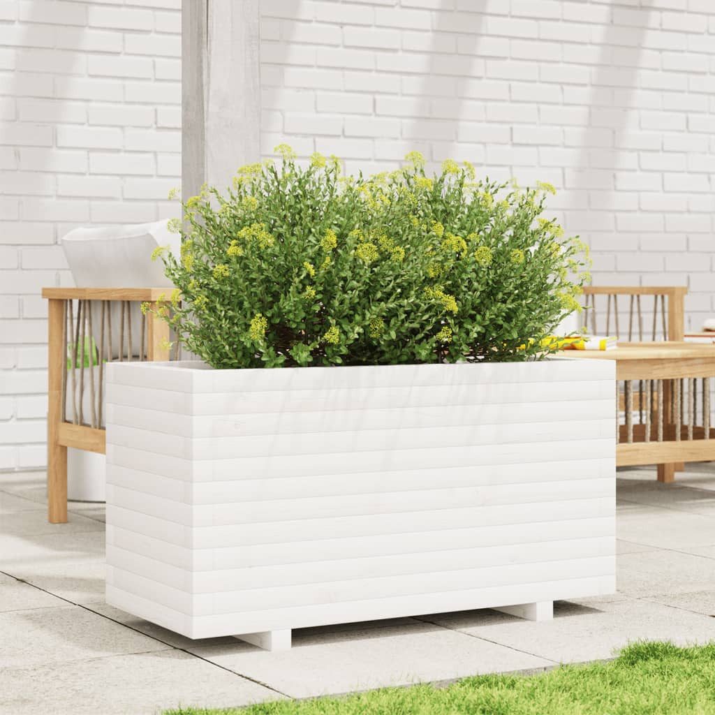 vidaXL Blumentopf Pflanzkübel Weiß 90x40x49,5 cm günstig online kaufen