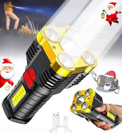 Jioson Taschenlampe Taschenlampe Led Aufladbar Taktische Flashlight,5 Lichtmodi,Wasserdich, Wasserdicht, stoßfest, hitzebeständig