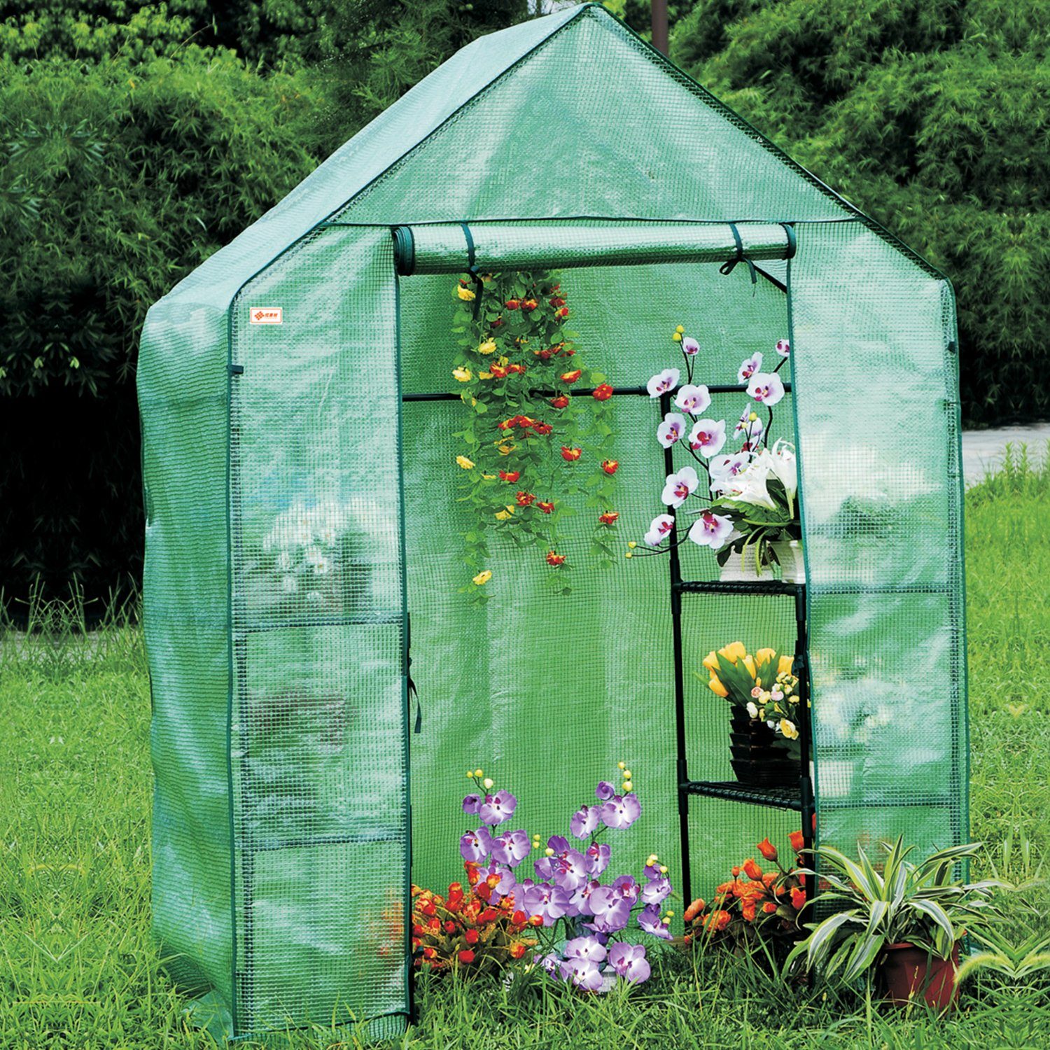 NYVI Foliengewächshaus Foliengewächshaus NYVIGreen - Gewächshaus für Gemüse & Pflanzen, Gewächshaus XXL für Pflanzen, Gemüse, wetterfestes Überwinterungszelt
