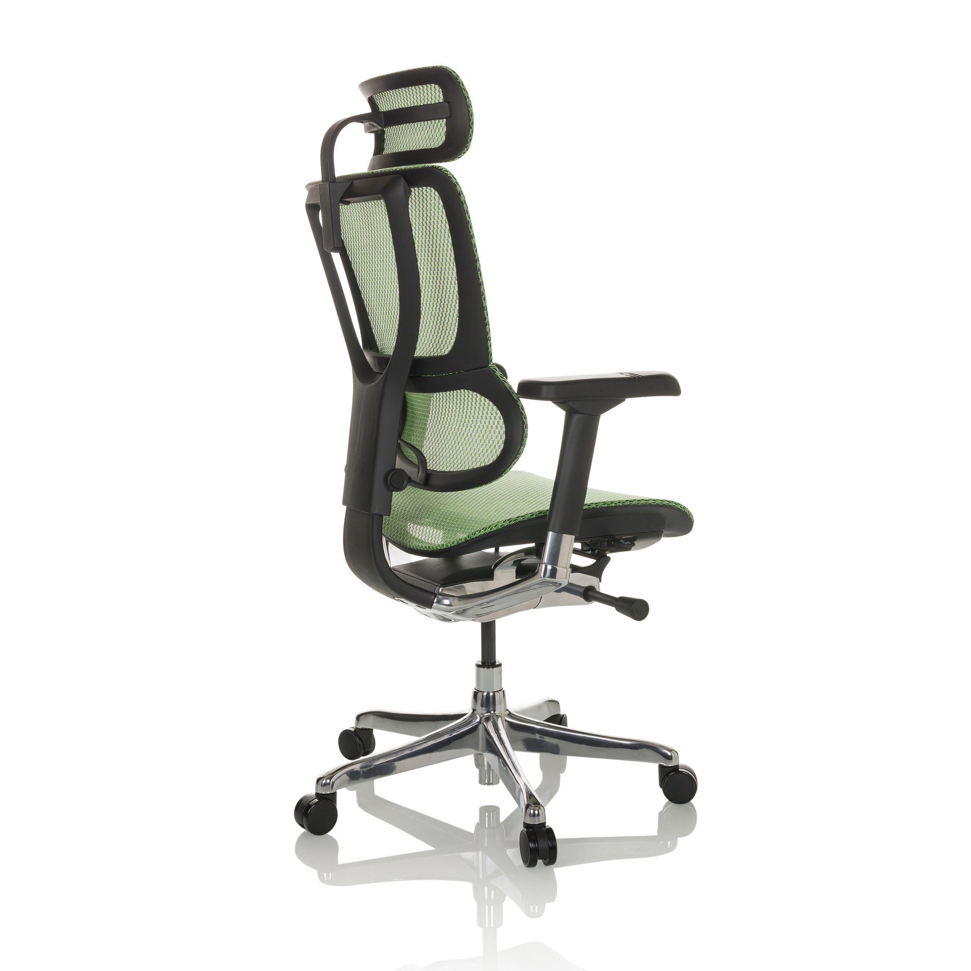 Netzstoff ERGOHUMAN St), (1 ergonomisch OFFICE SLIM Chefsessel Drehstuhl Grün I Bürostuhl hjh Luxus