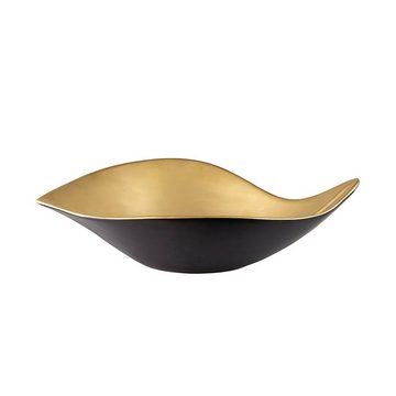 Fink Dekoschale Schale SIBELL - gold/schwarz - Keramik - H.10,8cm x B.22cm x T.34cm