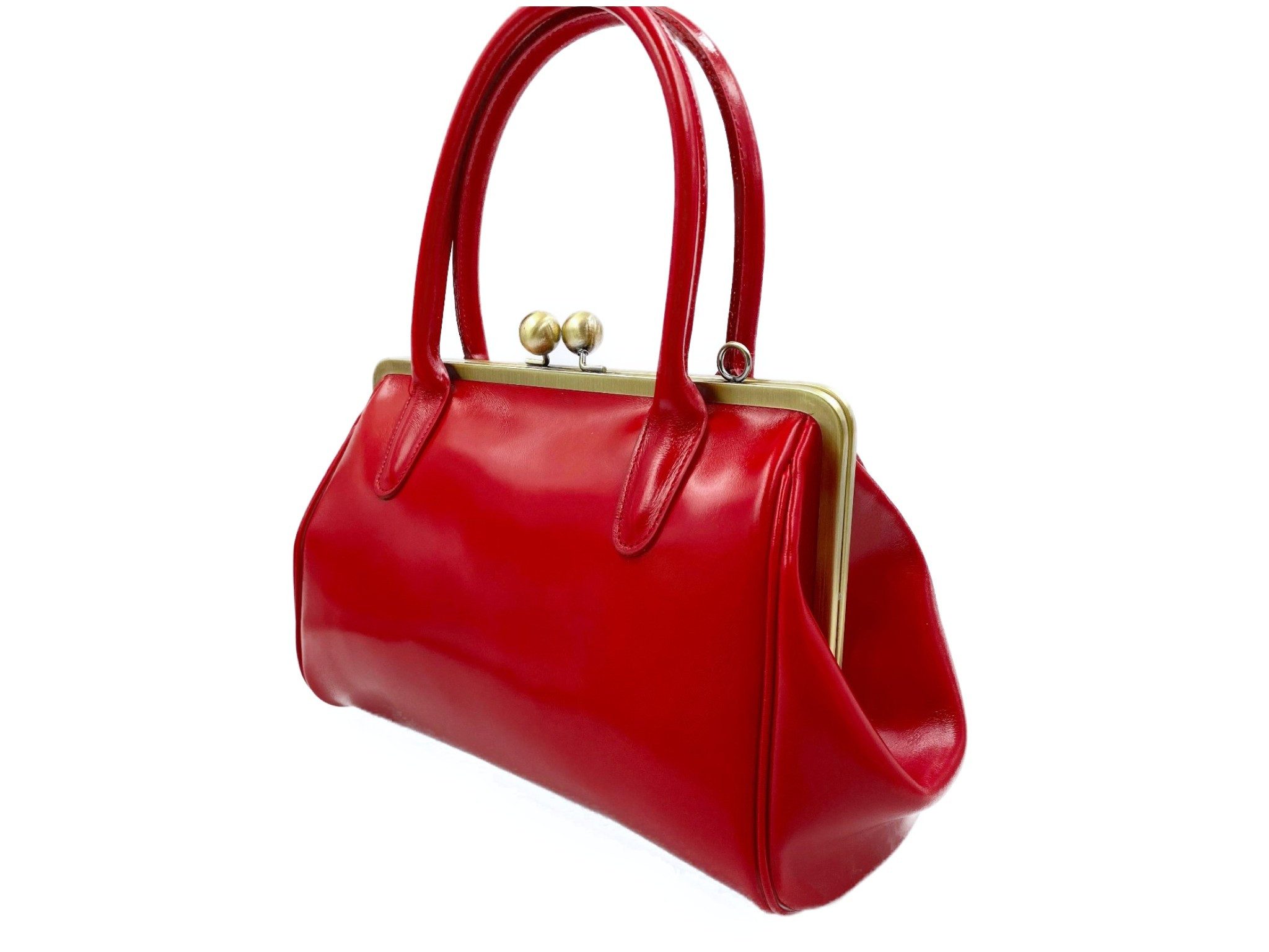 Taschenkinder Handtasche Henkeltasche Vintage Ledertasche "Sophie" Schultertasche, Echtes Leder