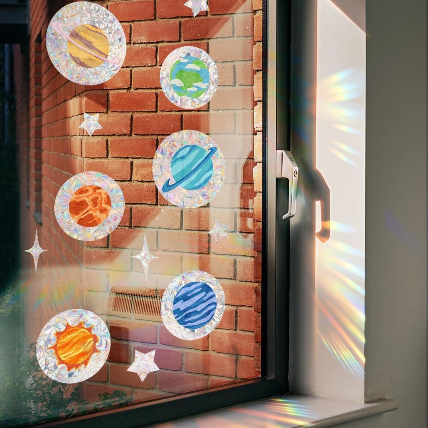 LuxusKollektion Fensterbild Fensterbilder Planeten Weltraum Suncatcher 30x40cm