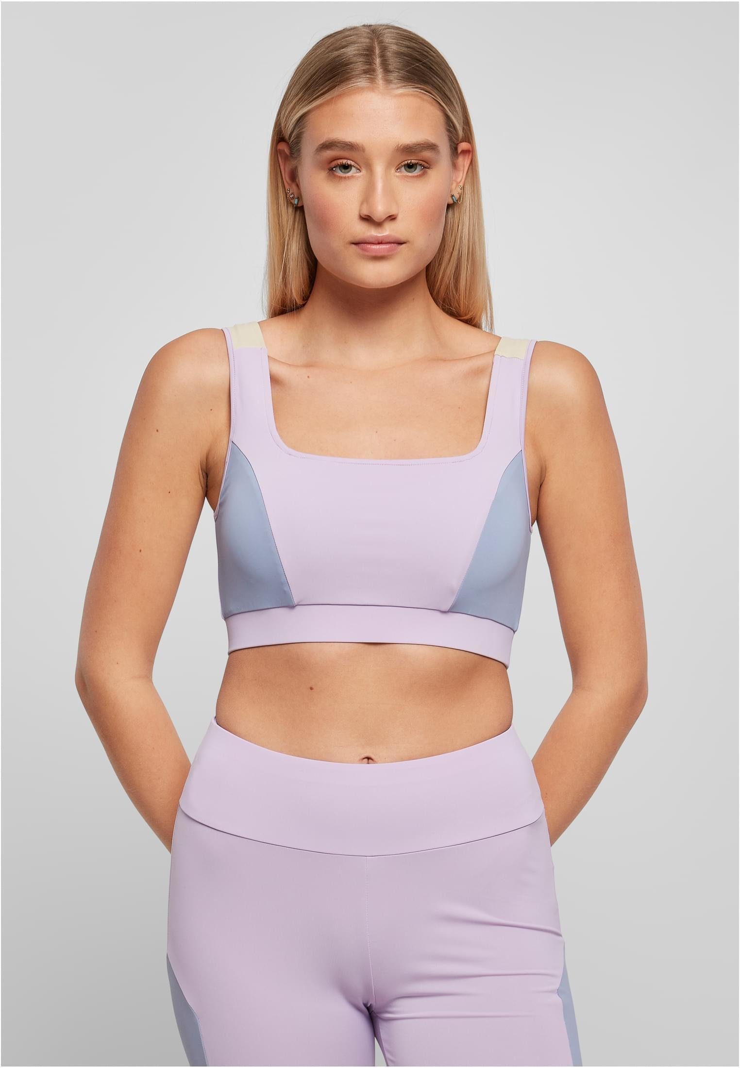 URBAN CLASSICS Trainingsshirt Ladies Color Block Bra Damen Sport-BH