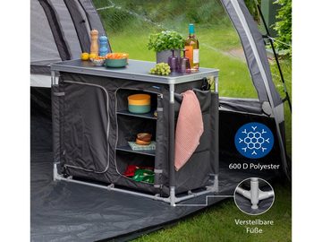 Campart Stoffschrank Camping Küchenbox für Aussen-Küche großer Outdoor-Schrank faltbar