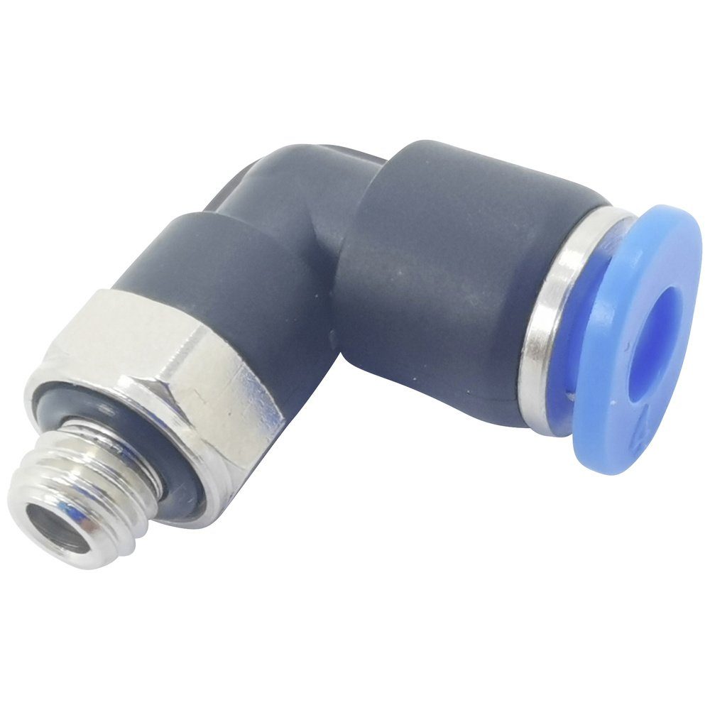 TRU COMPONENTS Соединитель шланга TRU COMPONENTS Winkelverbinder PL4-M5C Rohr-Ø: 4 mm Gewinde-Maß: M