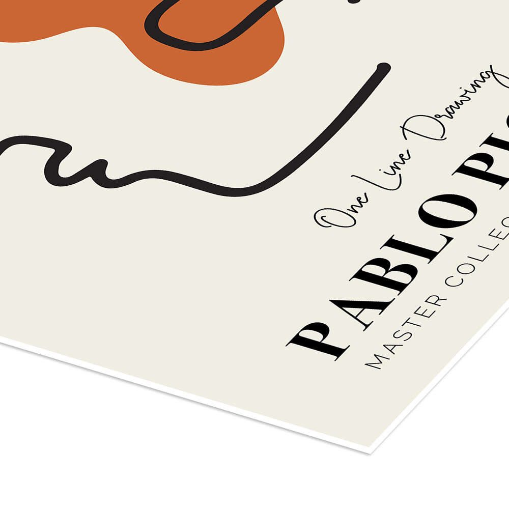 Posterlounge Wandbild Pablo Picasso One Line Drawing I, erhältlich als Poster, Leinwandbild, Wandsticker oder Acrylglasbild