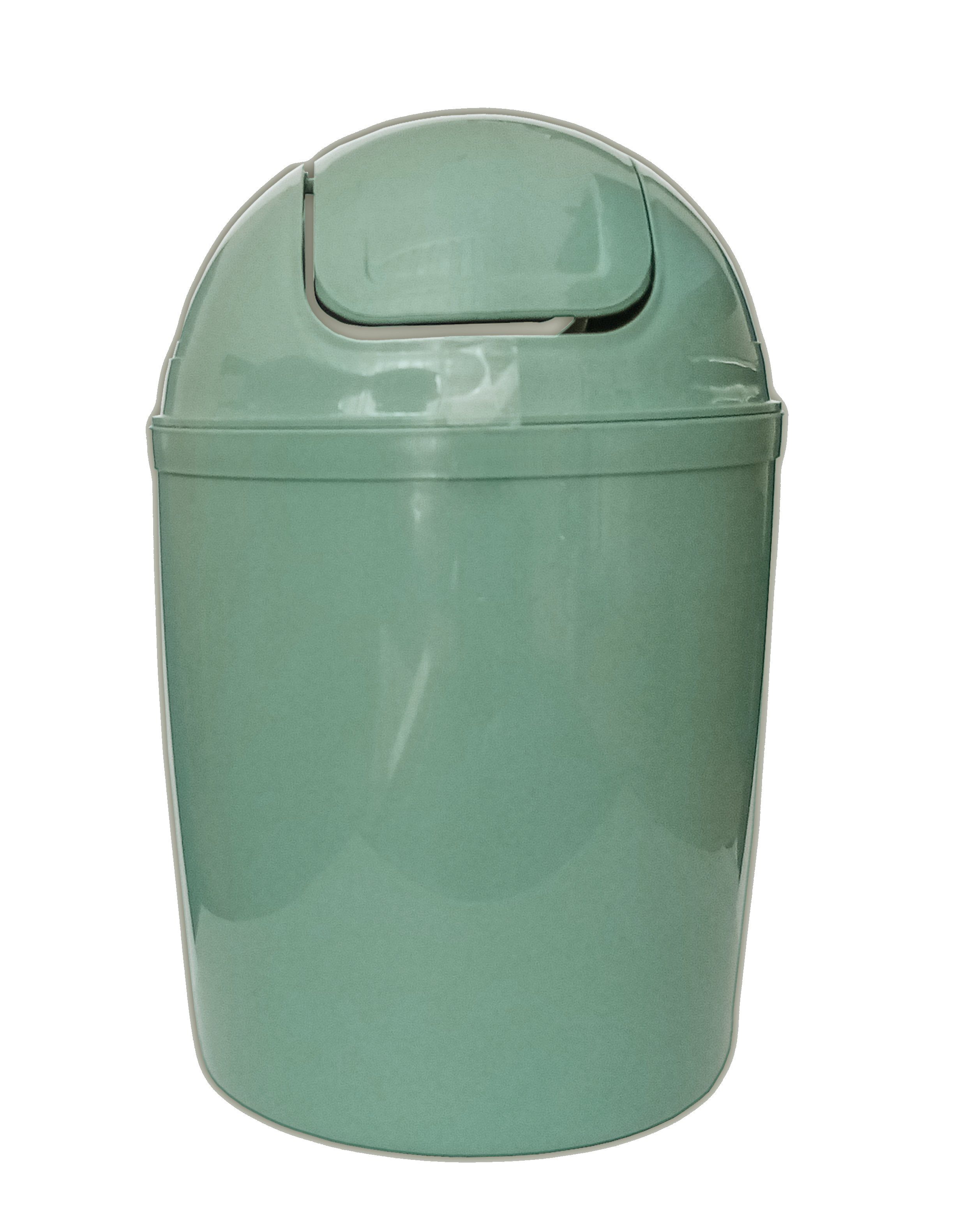 Centi Kosmetikeimer TISCHABFALLEIMER mit Schwingdeckel 19cm Kosmetikeimer 41 (Grün-Grau), Papierkorb Mülleimer Abfalleimer Abfallbehälter