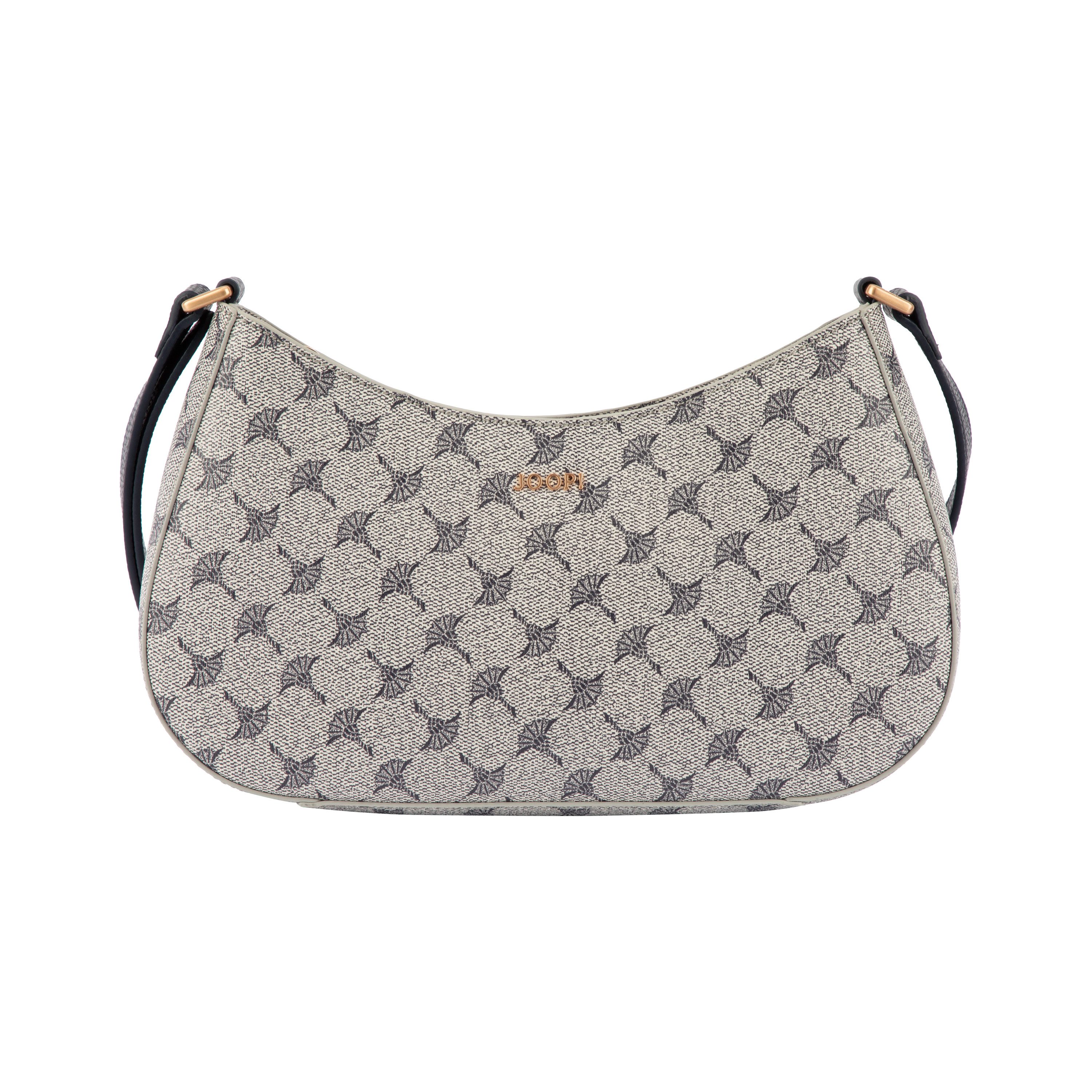 JOOP! Schultertasche mazzolino brooke shoulderbag mhz, Damen Handtasche mit Muster und Kontrastbesatz