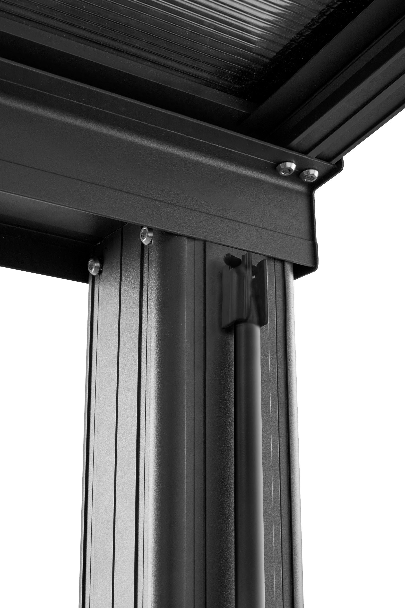 KONIFERA patio roof, WxL: 400x300 cm, roofing made of twin-wall polycarbonate sheets, WxL: 400x300 cm