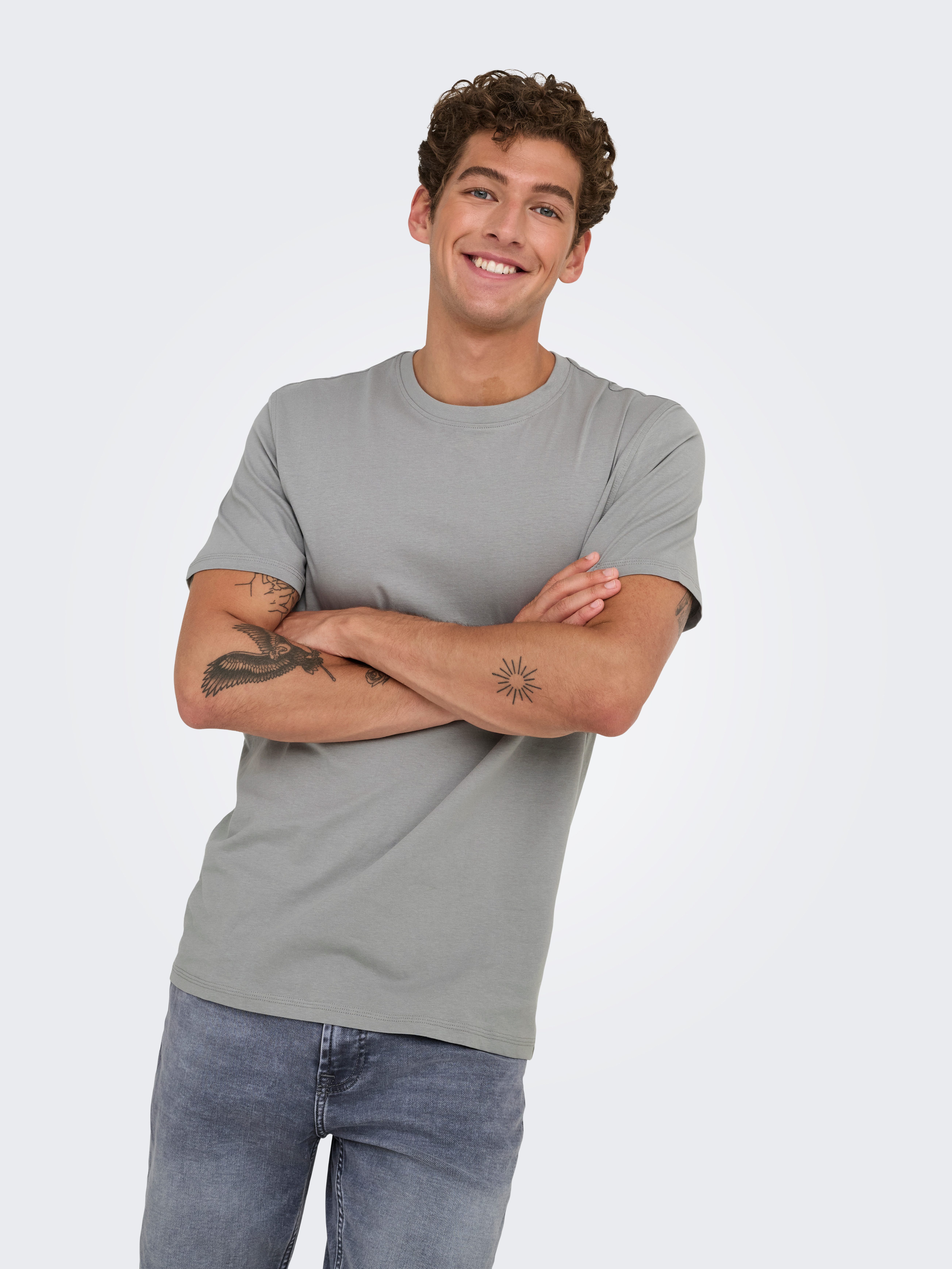 ONLY & SONS Rundhalsshirt ONSMAX LIFE REG SS STITCH TEE günstig online kaufen