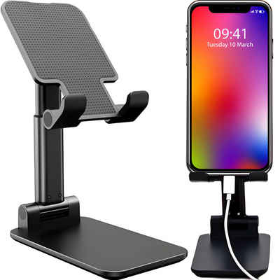 Retoo Handy Ständer Faltbar Handy Halterung Tisch Tablet Halter Universal Halterung, (Universal-Ständer für Telefon/Tablet, Universal-Ständer für Telefon/Tablet., Der Ständer ist universell)