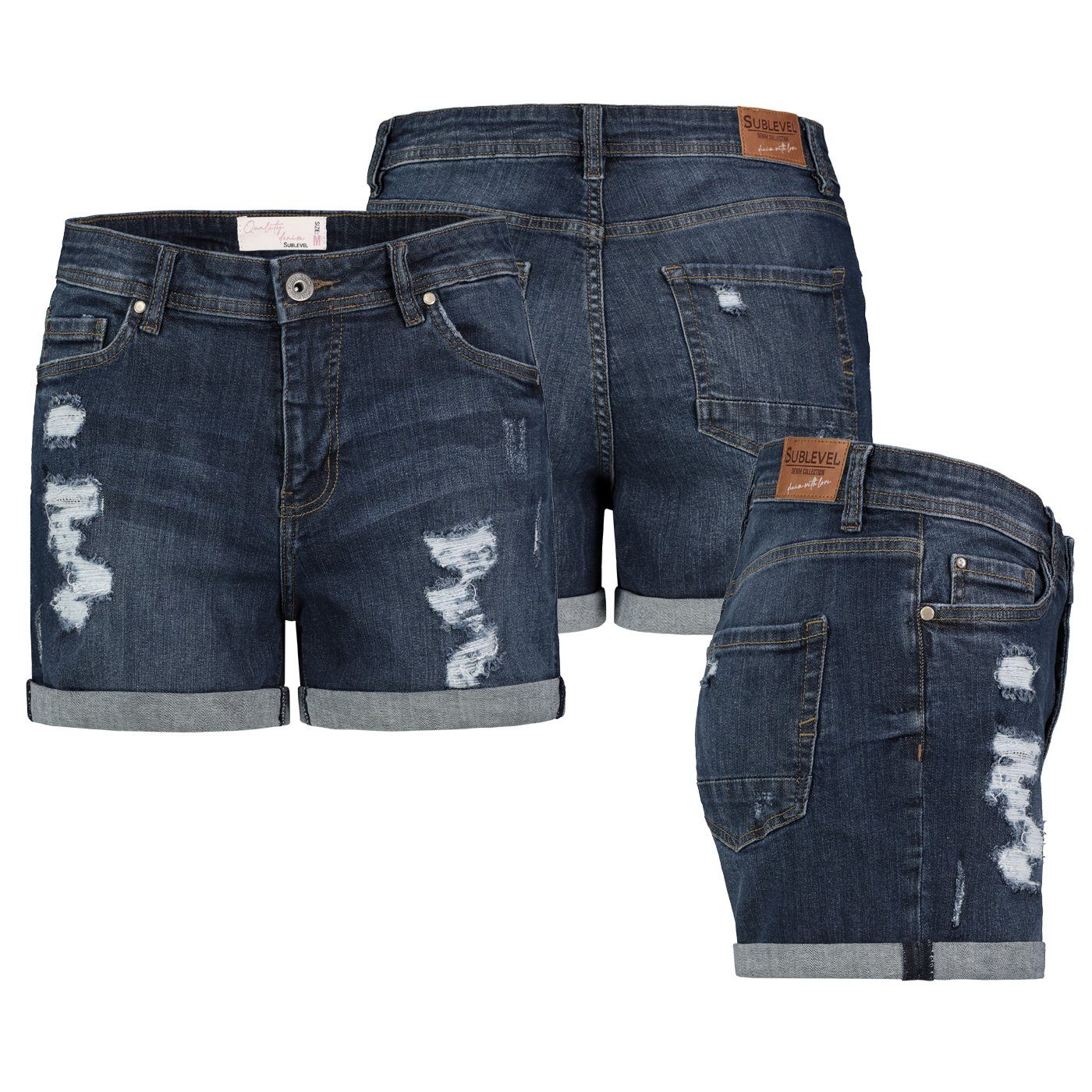 SUBLEVEL Bermudas Damen Jeans Shorts Bermuda günstig online kaufen