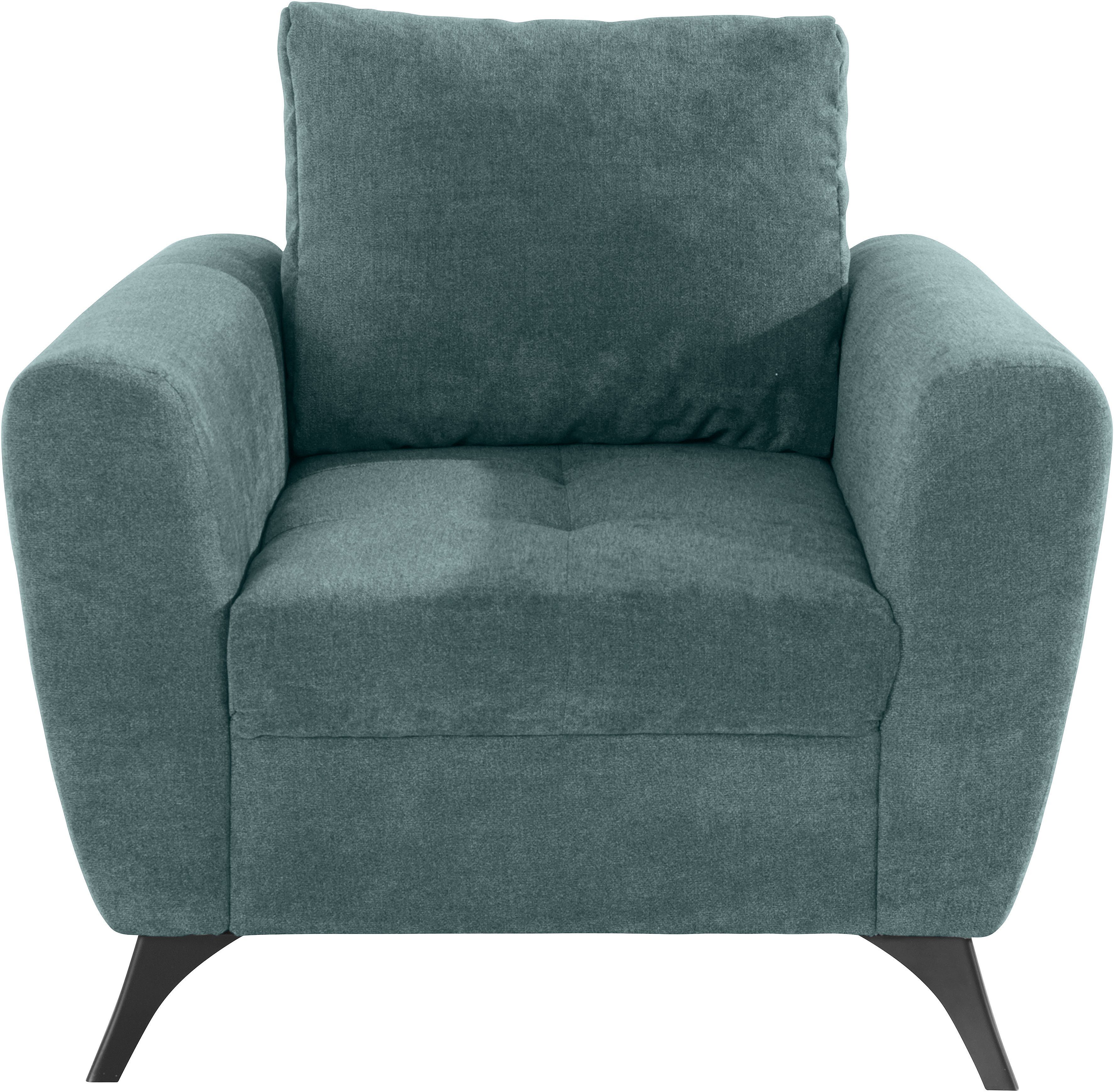 INOSIGN Sessel Lörby, auch feine lose clean-Bezug, mit Kissen im Sitzbereich, Aqua Steppung
