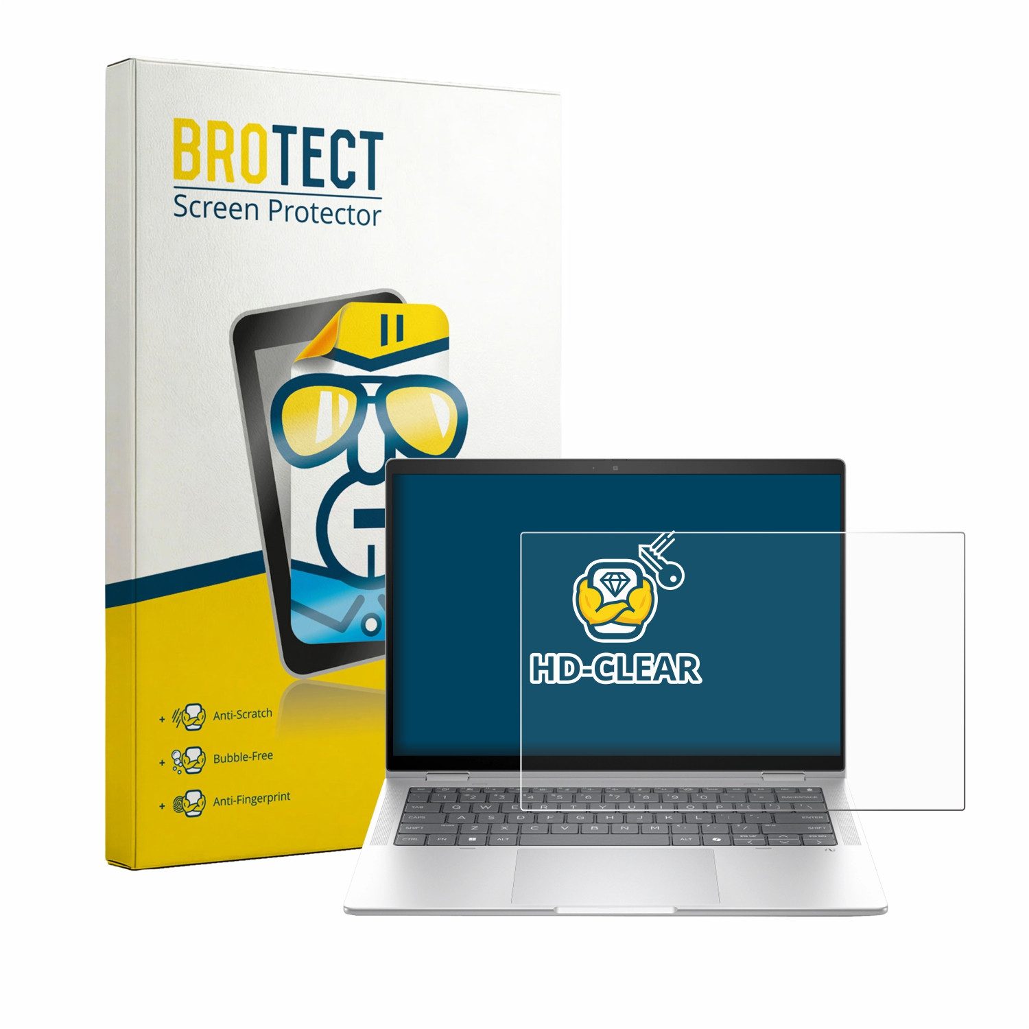 BROTECT Displayschutzfolie Schutzfolie für HP EliteBook X G1i 14", Displayschutz Schutz Folie Klar Transparent