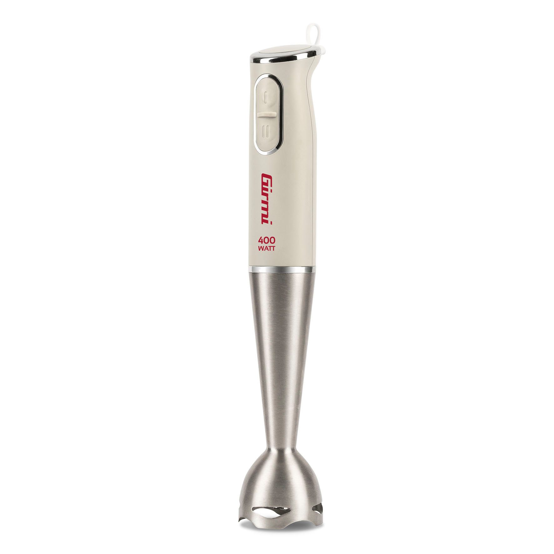 Girmi Stabmixer MX03 Pürierstab Mixstab Handmixer, 400 W, 400 W DC Motor, abnehmbarer 19-cm-Edelstahl-Fuß, DC-Motor