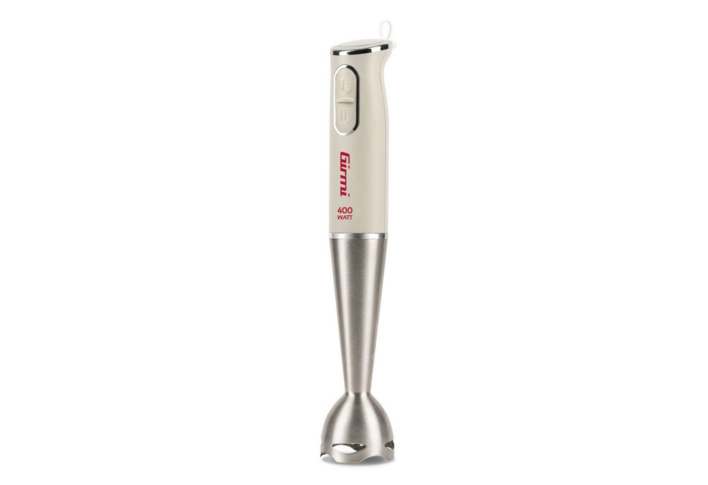 Girmi Stabmixer MX03 Pürierstab Mixstab Handmixer, 400 W, 400 W DC Motor, abnehmbarer 19-cm-Edelstahl-Fuß, DC-Motor