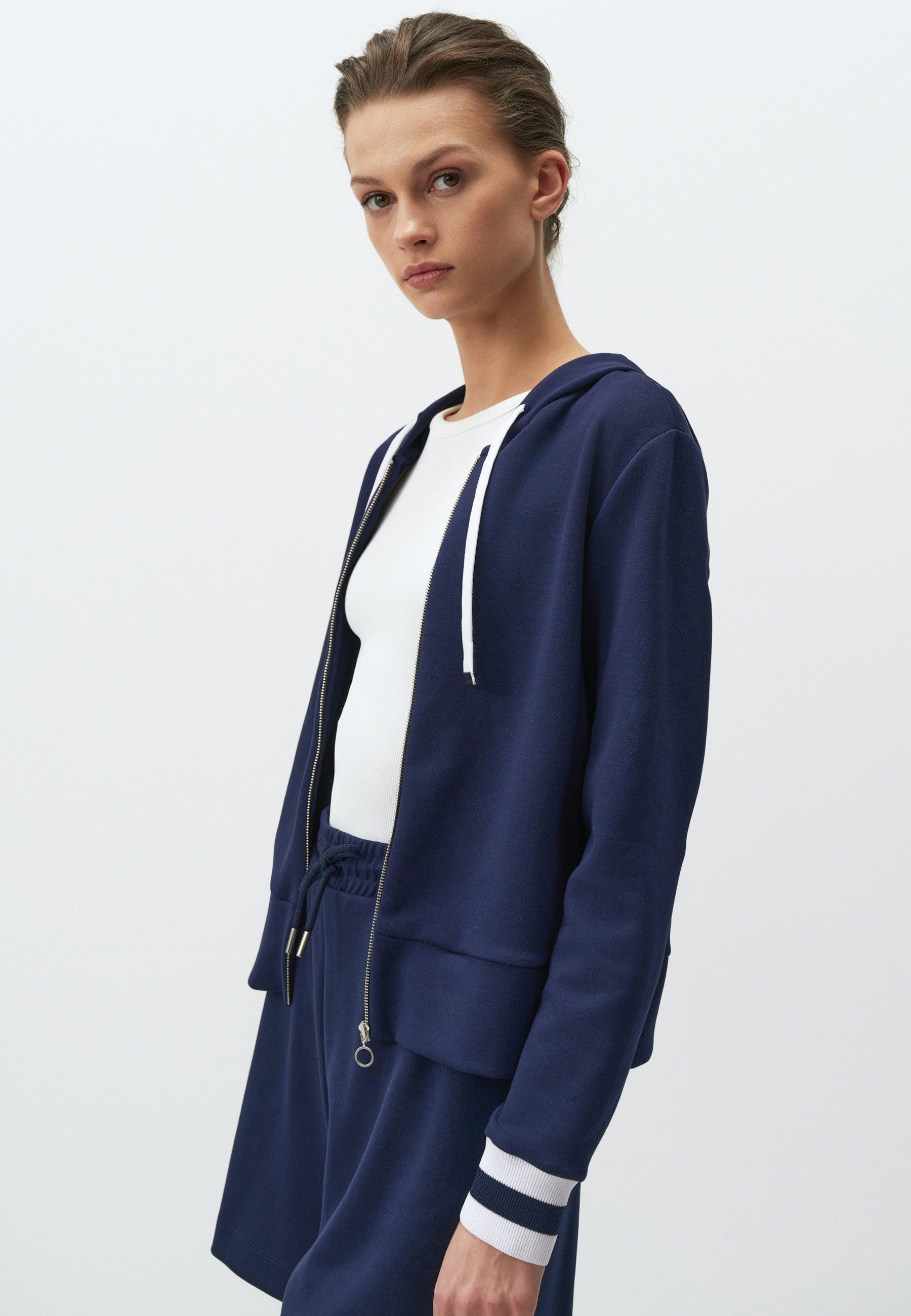 Jackett Kapuze Langärmlig Jacke