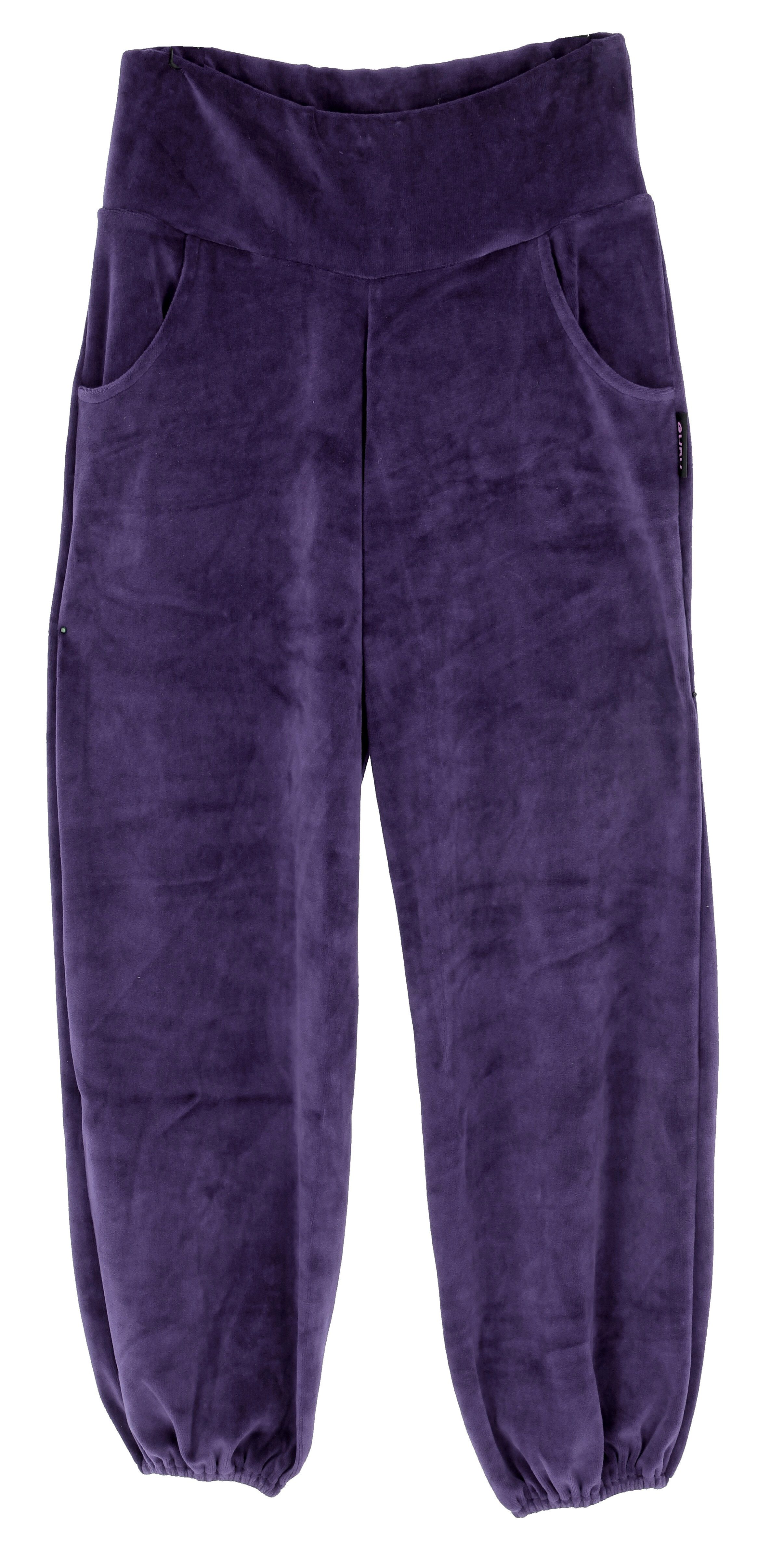 Guru-Shop Relaxhose Boho Samt Pluderhose, Wohlfühlhose, Yogahose -.. alternative Bekleidung