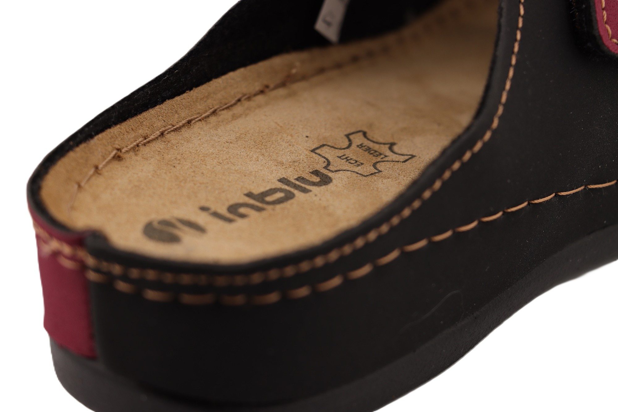 INBLU Klettverschluss Pantolette Hausschuh
