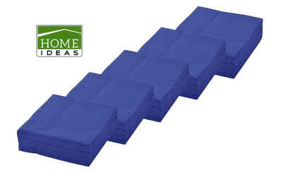 Home Ideas Papierserviette 250 Servietten blau 33x33cm 3lagig 1/4 Falz Papierserviette Tischdeko