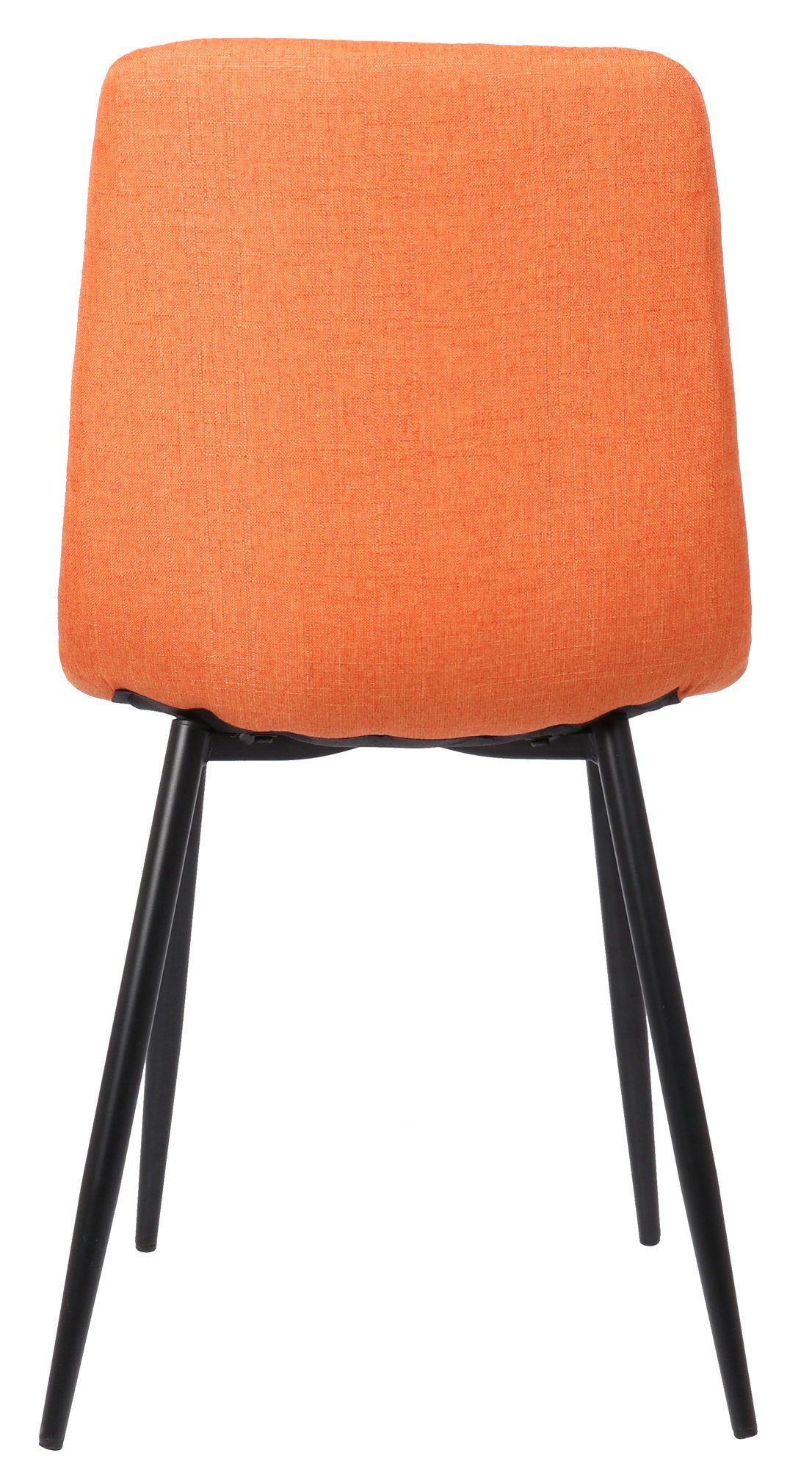TPFLiving Esszimmerstuhl Till mit - Stoff Wohnzimmerstuhl hochwertig Gestell: Polsterstuhl, Metall - - Esstischstuhl orange Konferenzstuhl Sitzfläche: - schwarz - gepolsterter Sitzfläche St), 2 (Küchenstuhl