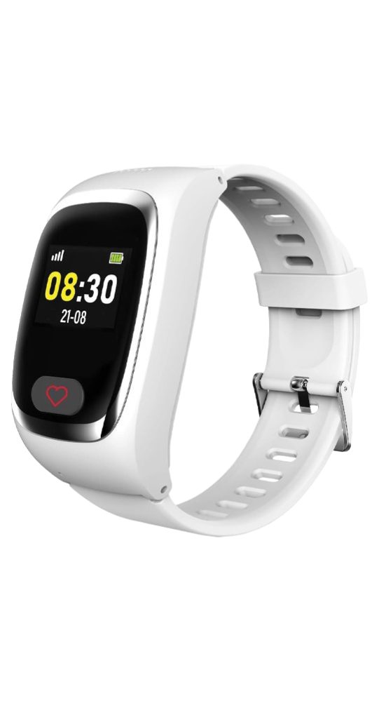 JAMES B8 Senioren Smartwatch Notrufuhr SOS & GPS Smartwatch weiß