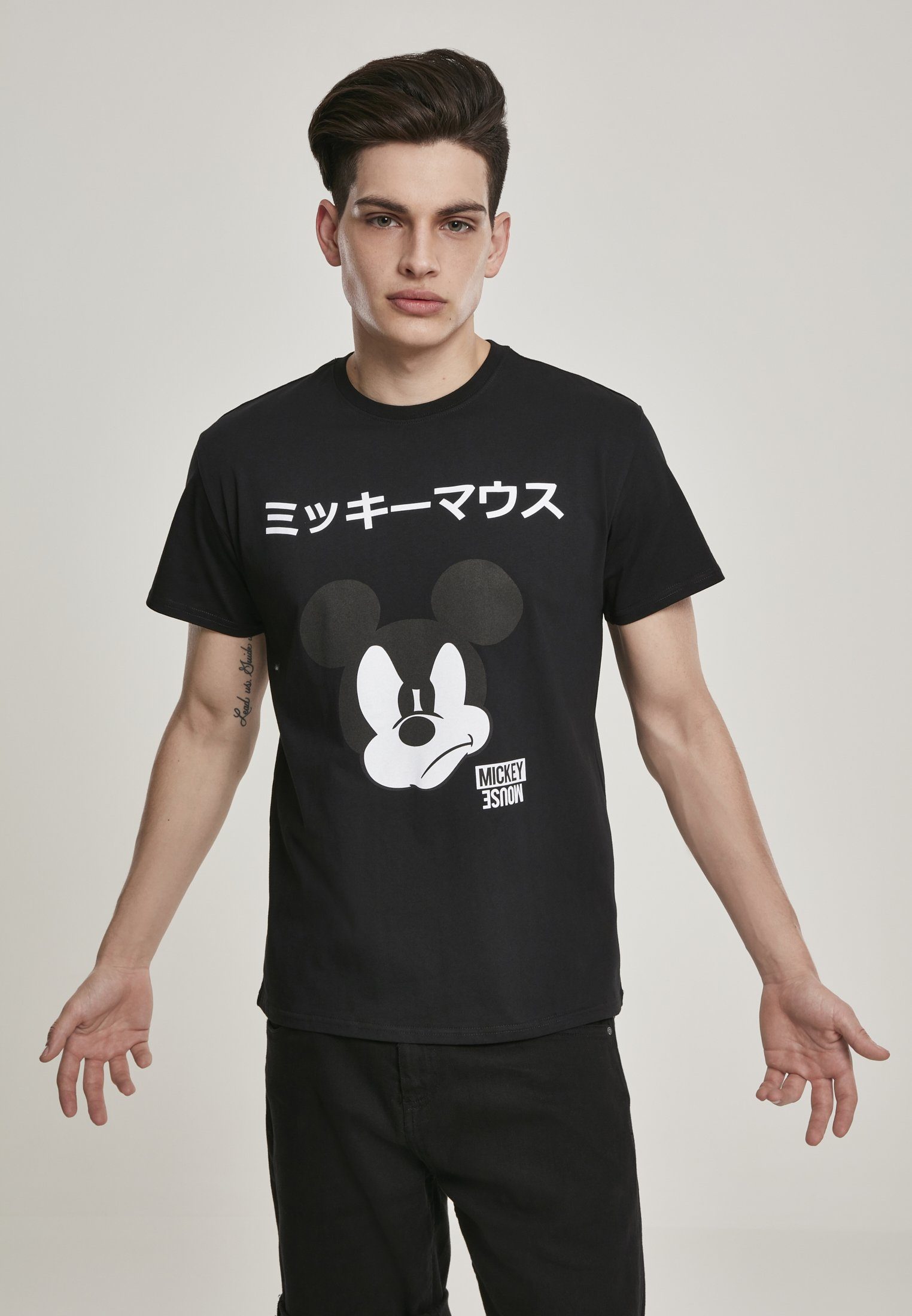 Japanese Tee T-Shirt (1-tlg) Merchcode Mickey Herren heathergrey