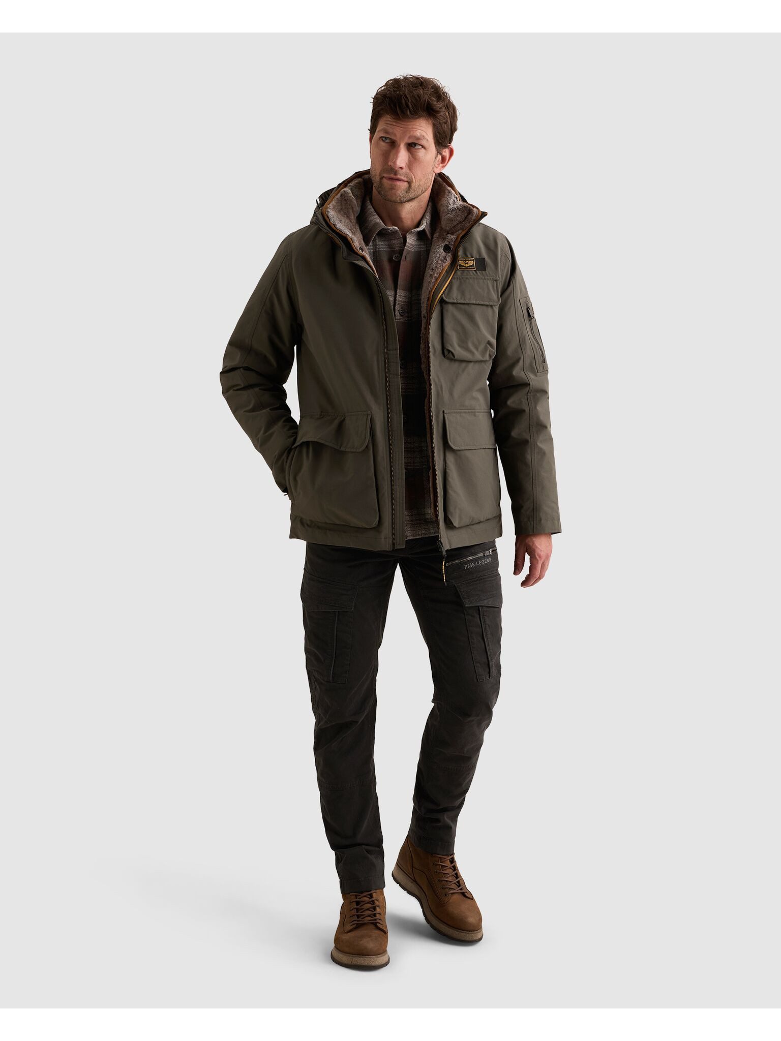 PME LEGEND Langjacke Mit herausnehmbarem Fellimitat