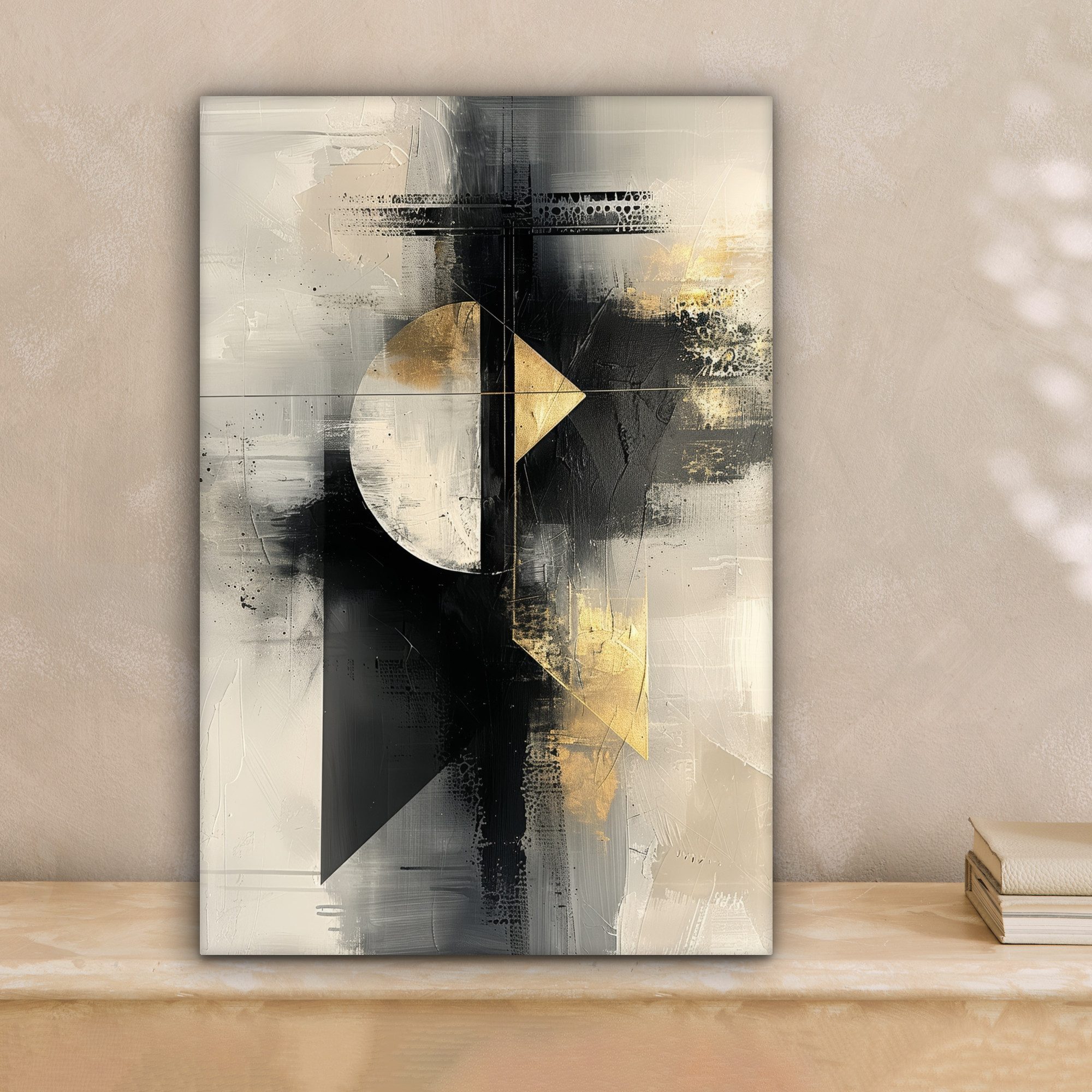 OneMillionCanvasses® Leinwandbild Abstrakt - Schwarz - Farbe - Modern, Foto günstig online kaufen