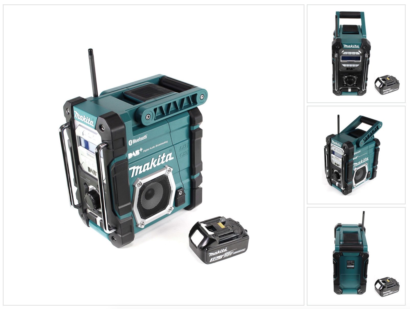 Makita DMR 112 F1 Akku Baustellen Radio 7,2 - 18V Bluetooth DAB+ + 1x 3,0Ah Baustellenradio