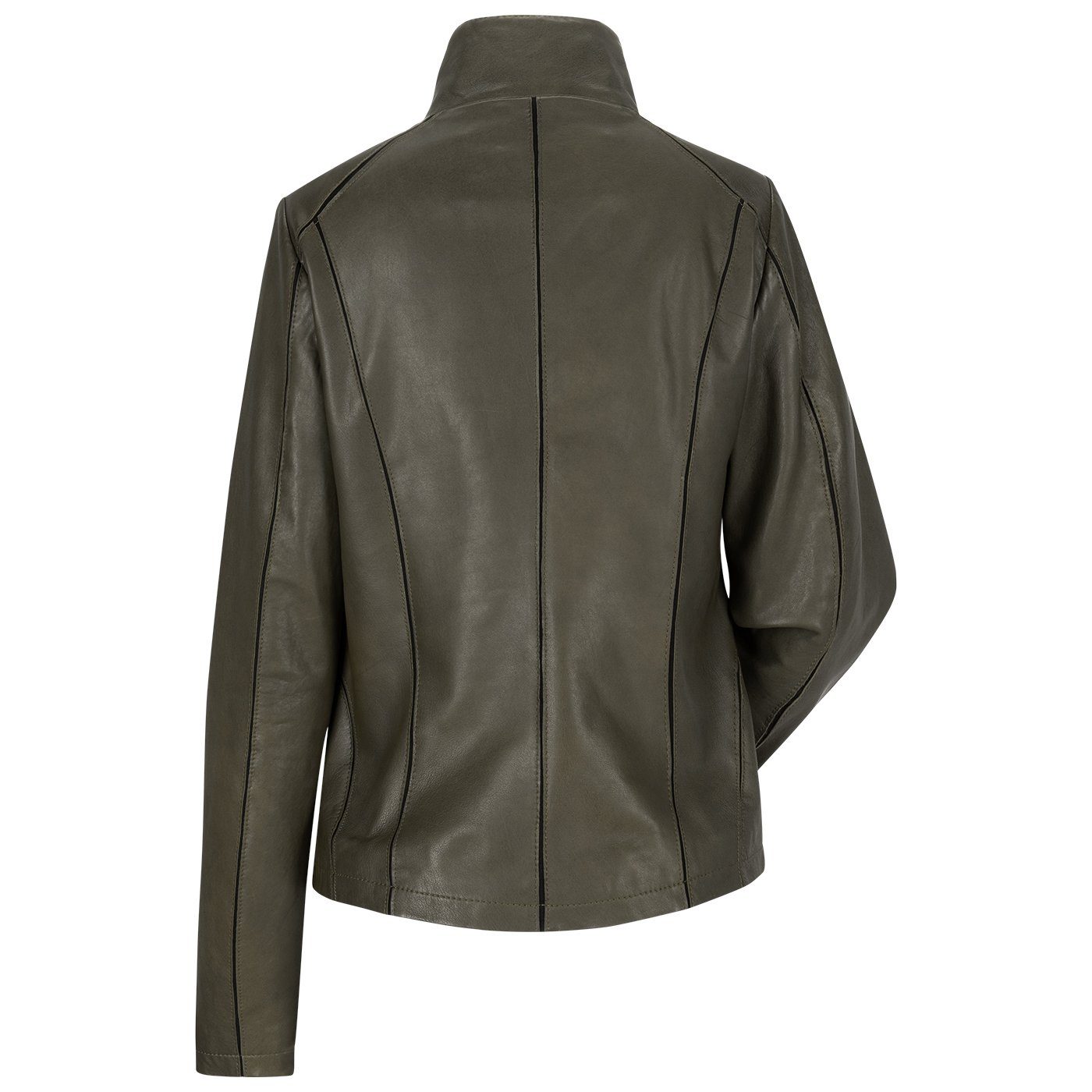Milestone Lederjacke Gloria mit Jersey-Kombitation aus Lammnappa Leder