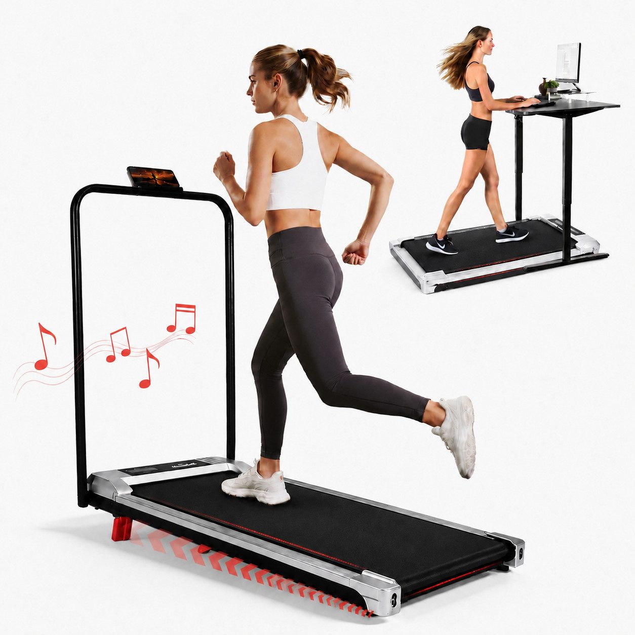 Laufband klappbar Zuhause Leise Treadmill LED Anzeige Fembedienung Walking Pad