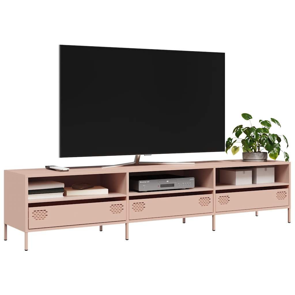 vidaXL Schrankmodule TV-Schrank Rosa 202x39x43,5 cm Kaltgewalzter Stahl