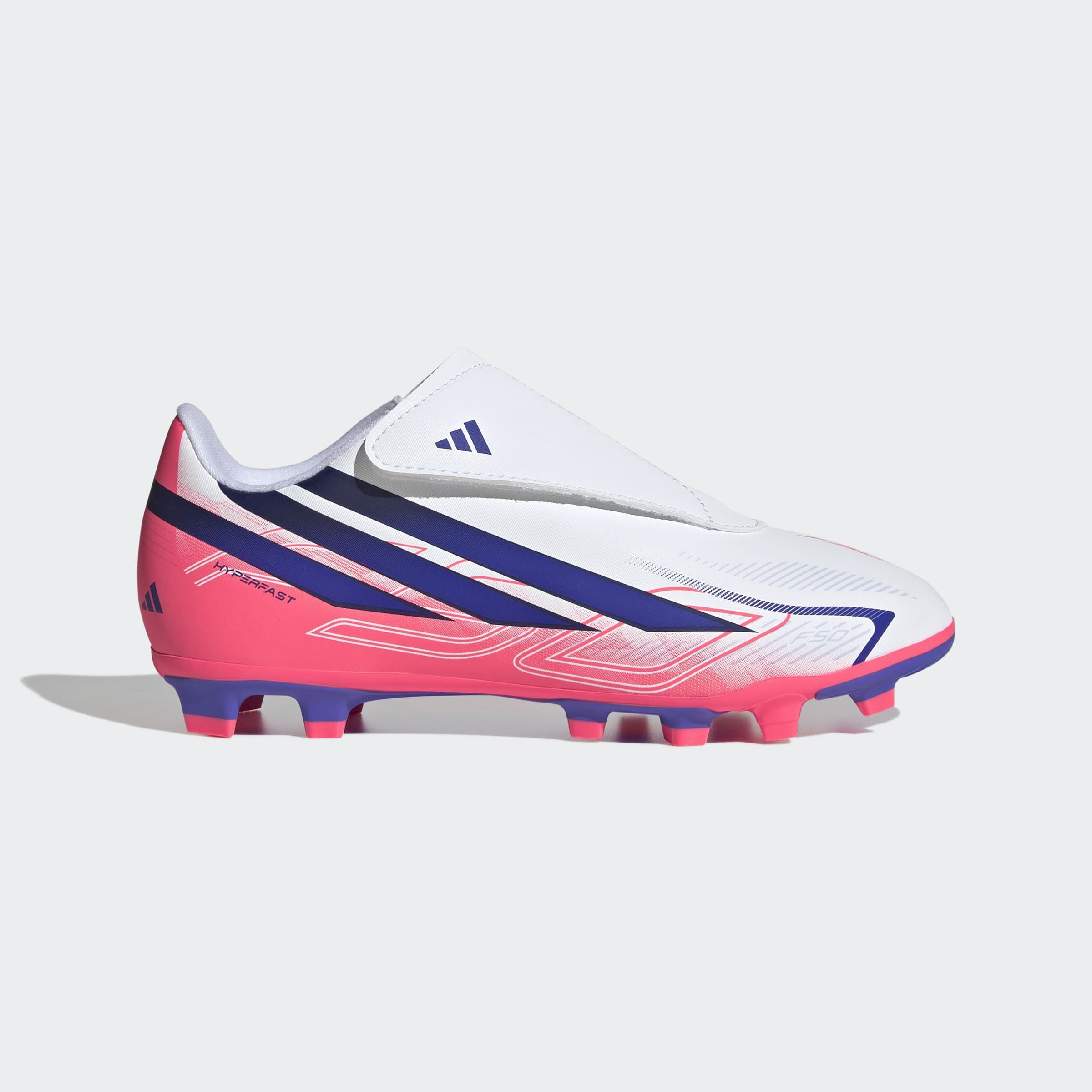 adidas Performance F50 HYPERFAST CLUB KIDS, KLETTVERSCHLUSS, FESTE BÖDEN/MULTI GROUND Fußballschuh für viele verschiedene Böden geeignet, für Jugendliche & Kinder