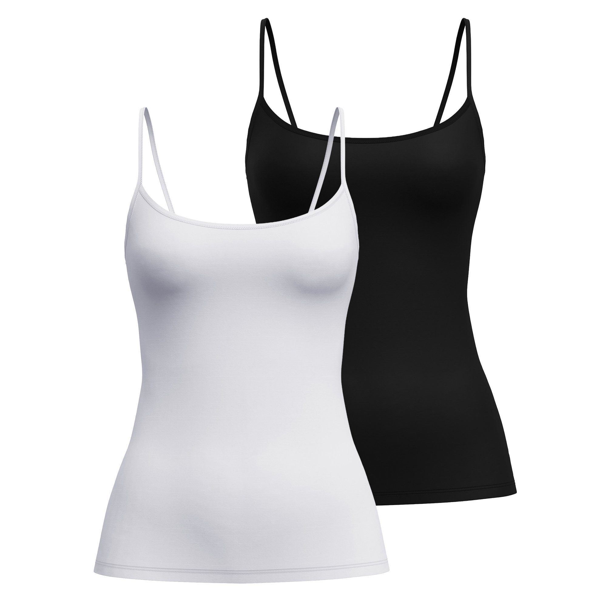 Unterhemd Damen Unterhemd 2er Pack Polyamid