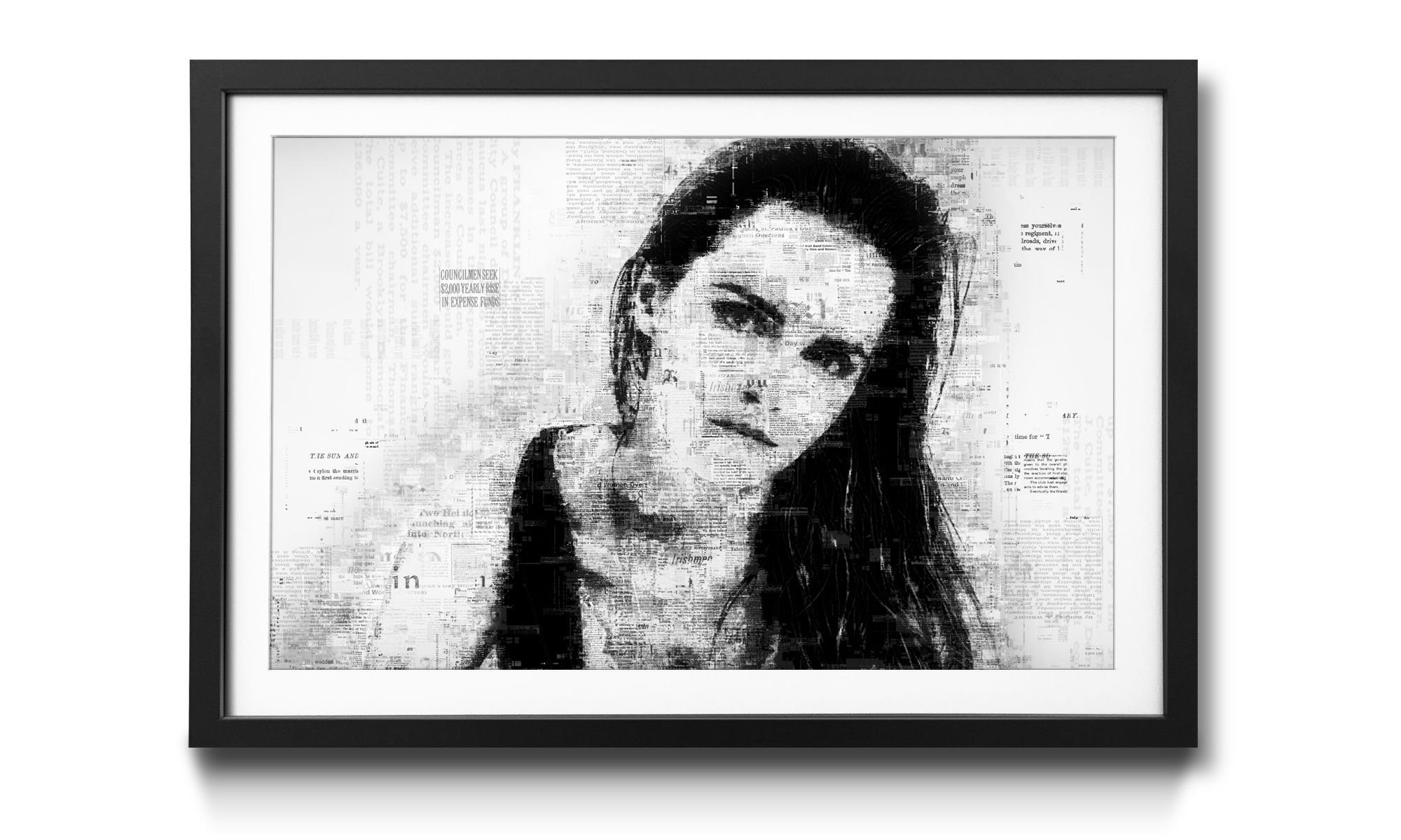 WandbilderXXL Bild mit Rahmen Emma W., Schauspieler, Wandbild, in 4 Größen erhältlich