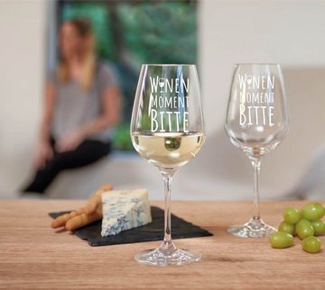 KS Laserdesign Weißweinglas Leonardo Weinglas mit Gravur '' Winen Moment mal ''- Geburtstagsgeschenke für Frauen & Männer, beste Freunde, Weihnachten, Weinliebhaber, TEQTON Glas, Lasergravur